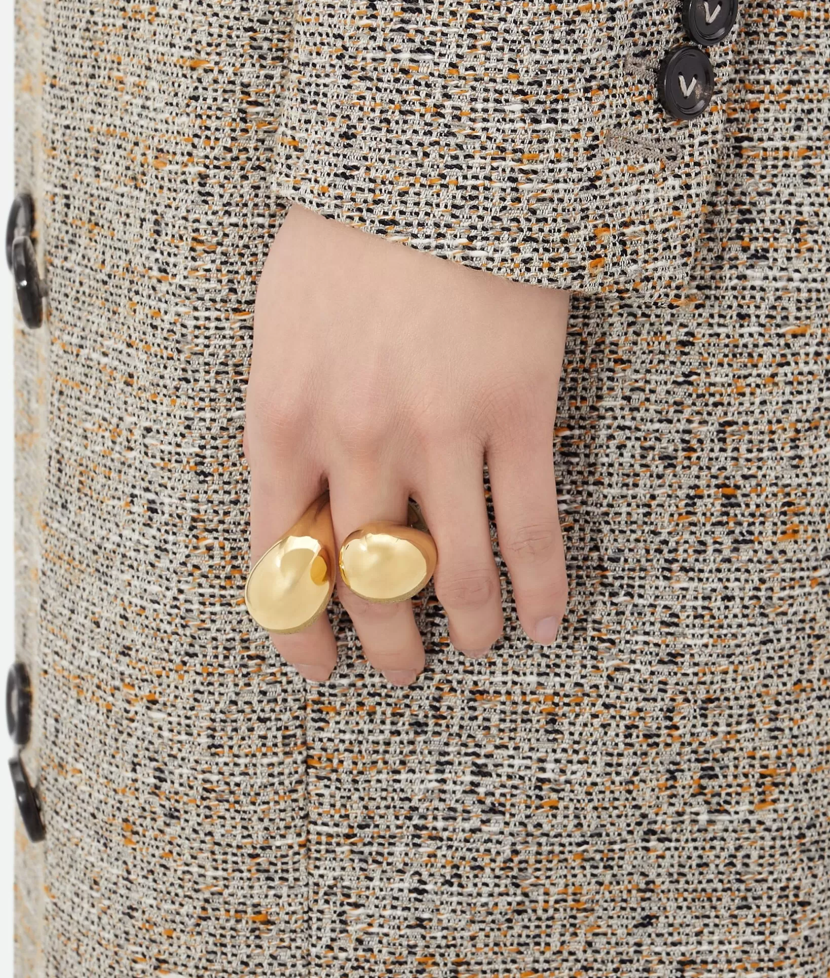 Rings>Bottega Veneta Drop Ring Yellow gold