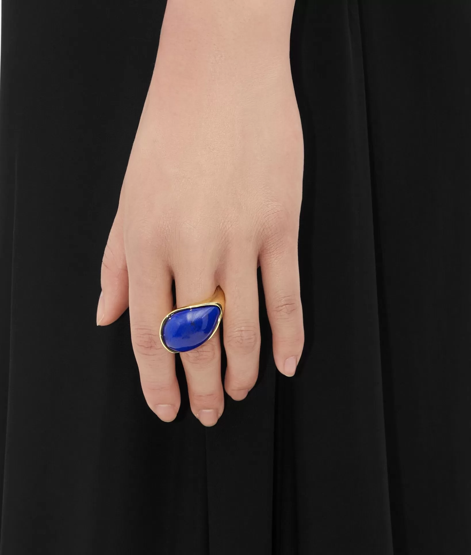 Rings>Bottega Veneta Drop Ring With Stone Lapis