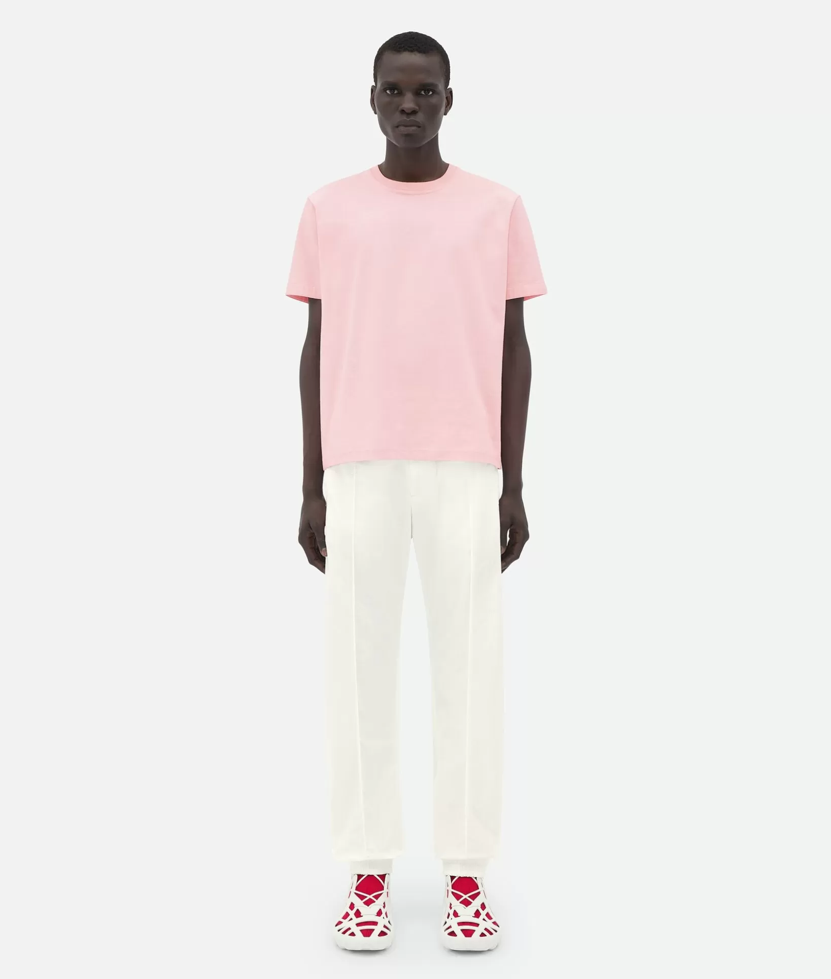 Trousers And Shorts>Bottega Veneta Elastic Waist Tech Nylon Pants Chalk