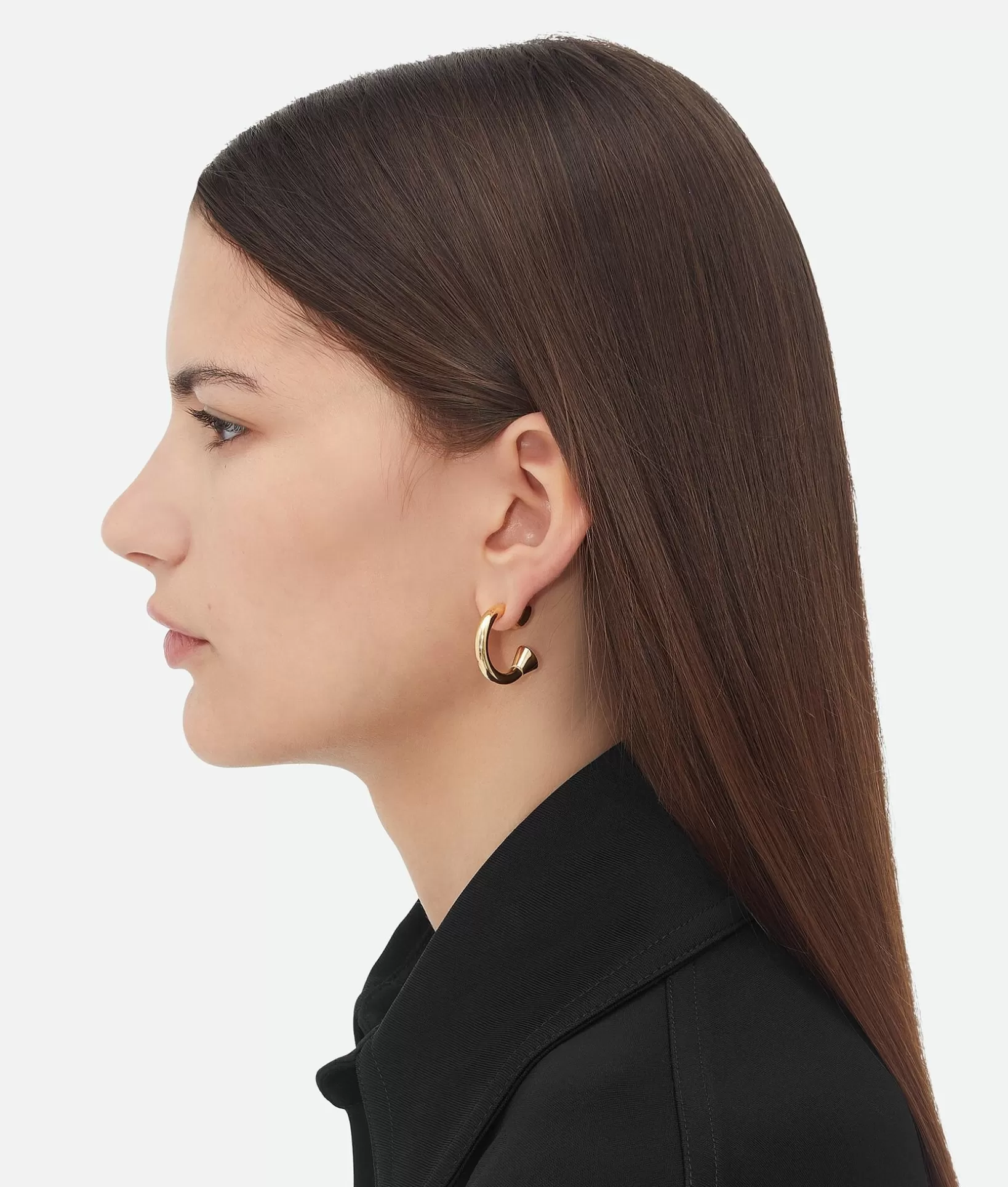 Earrings>Bottega Veneta Ellipse Hoop Earrings Yellow gold