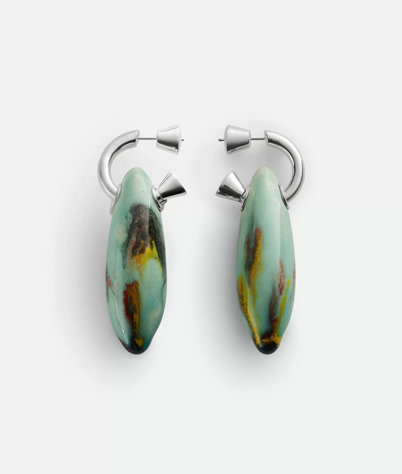 Earrings>Bottega Veneta Ellipse Large Ceramic Earrings Multicolor