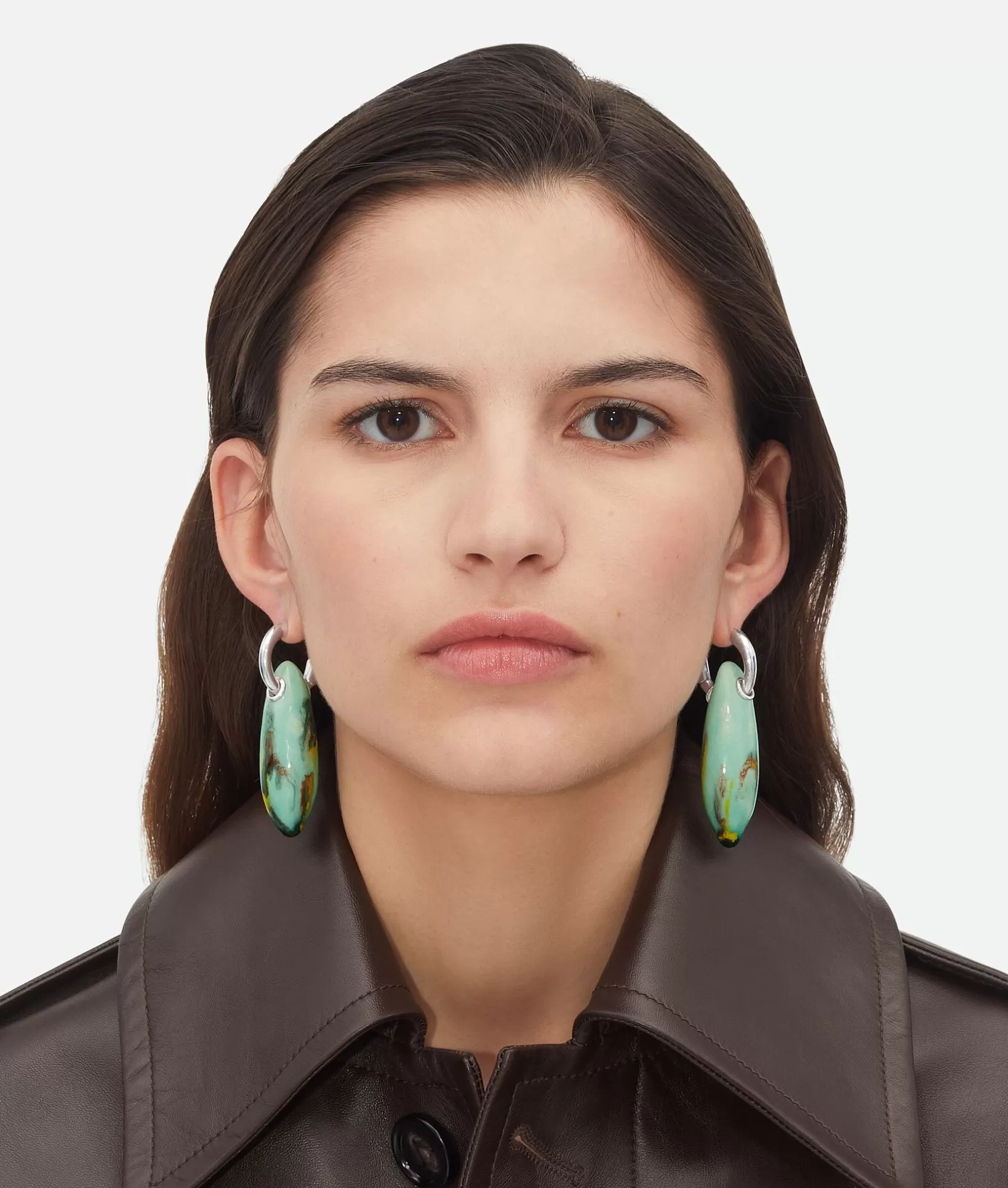 Earrings>Bottega Veneta Ellipse Large Ceramic Earrings Multicolor