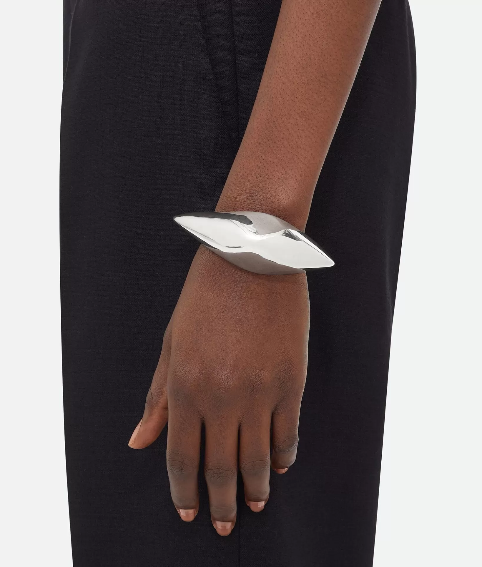 Bracelets>Bottega Veneta Fin Cuff Bracelet Silver