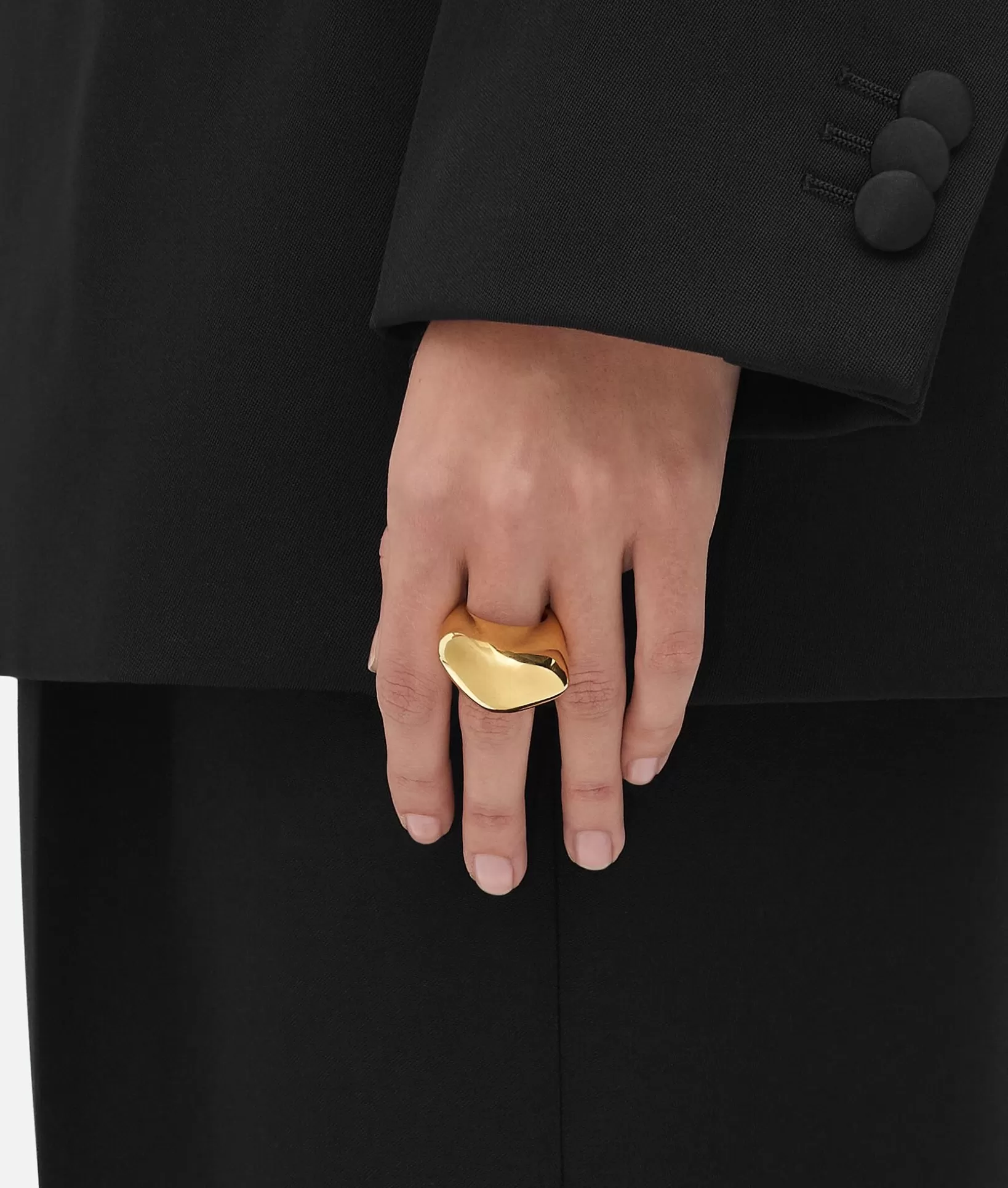 Rings>Bottega Veneta Fin Ring Yellow gold