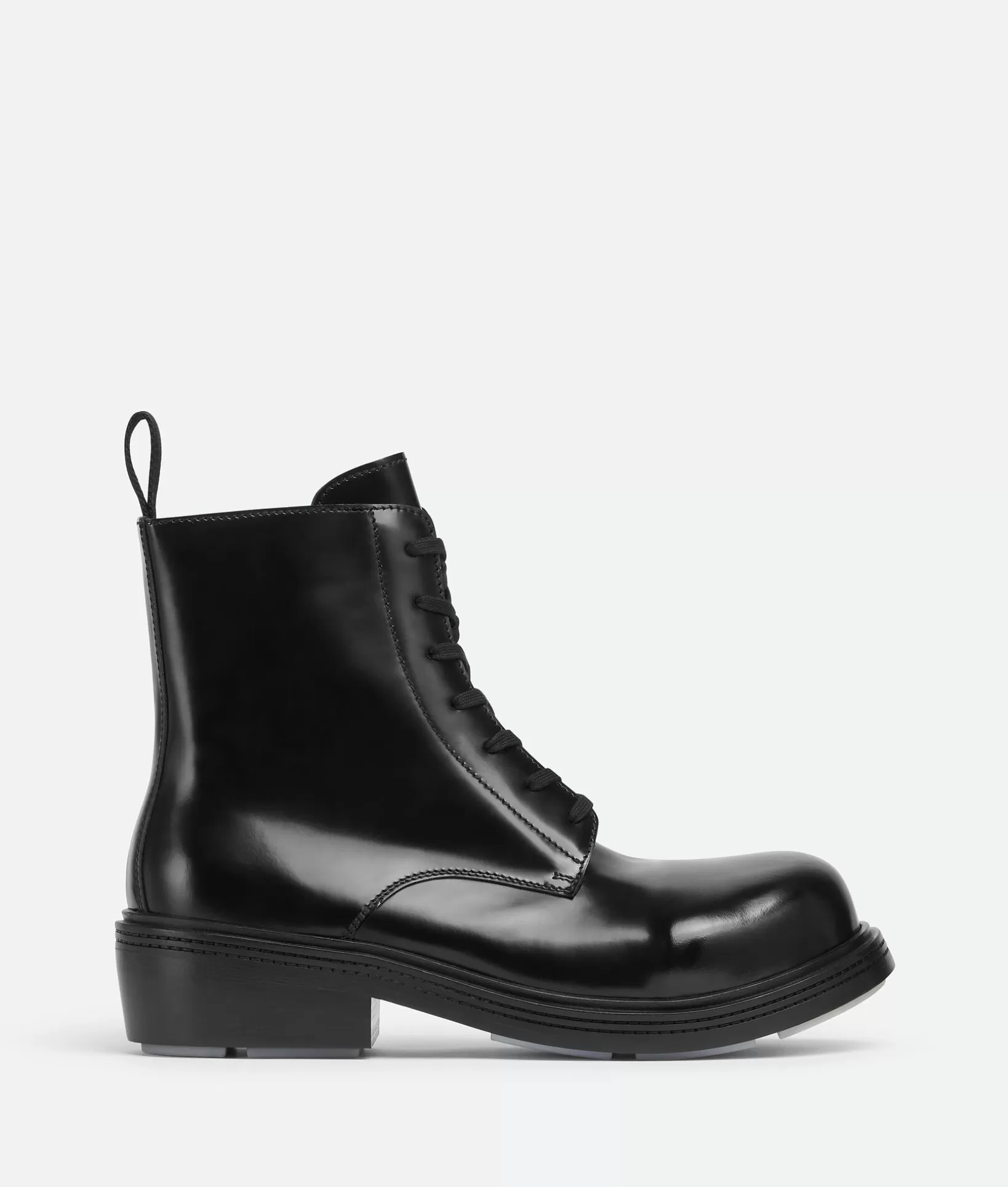 Boots>Bottega Veneta Fireman Lace-Up Boot Black