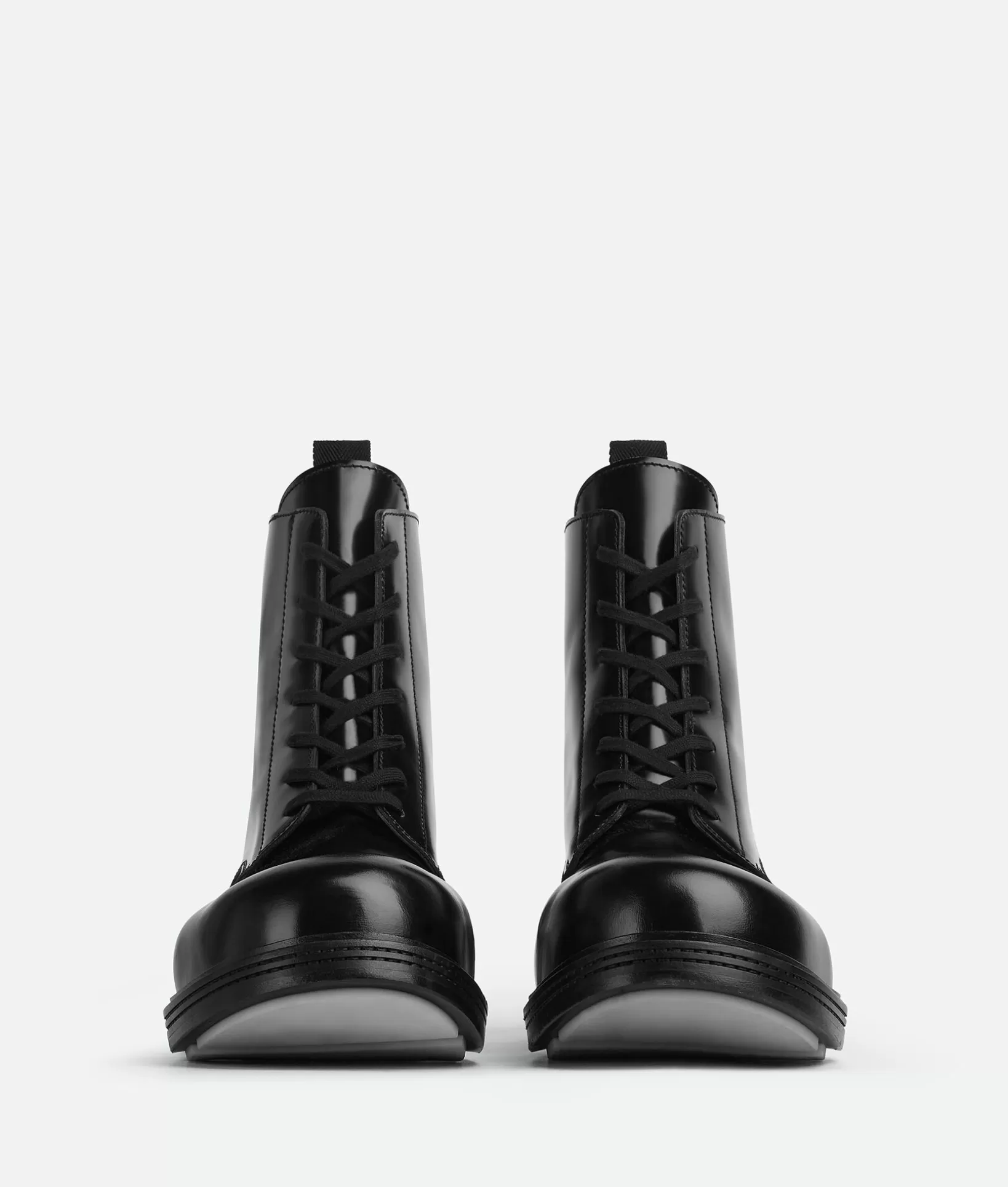 Boots>Bottega Veneta Fireman Lace-Up Boot Black