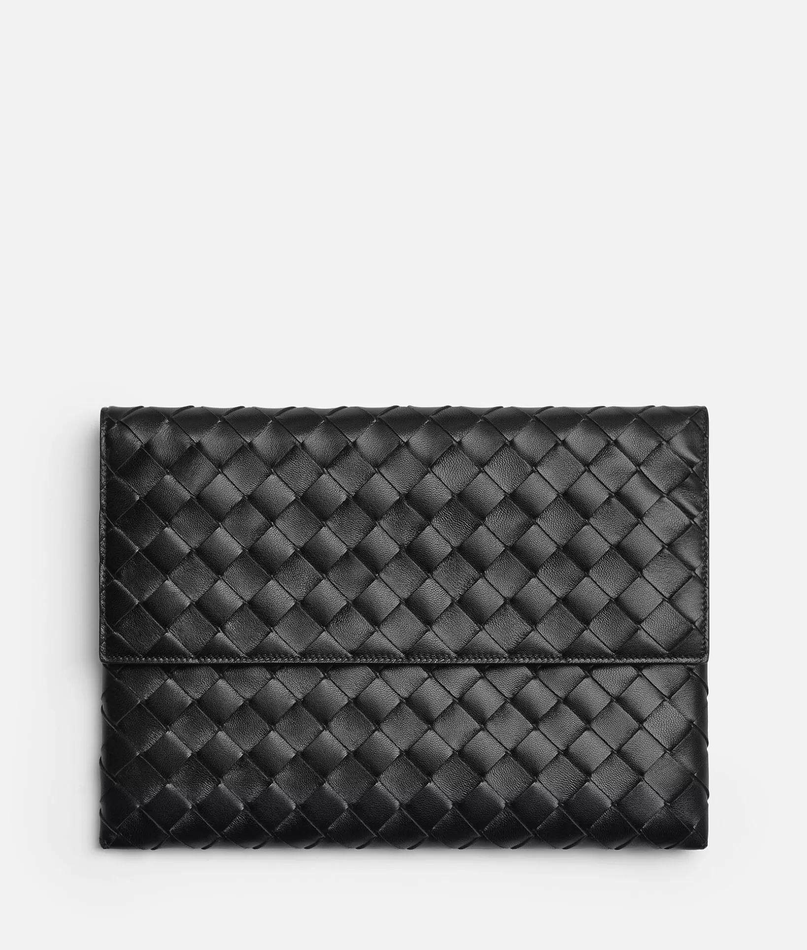 Pouches>Bottega Veneta Flap Pouch Black