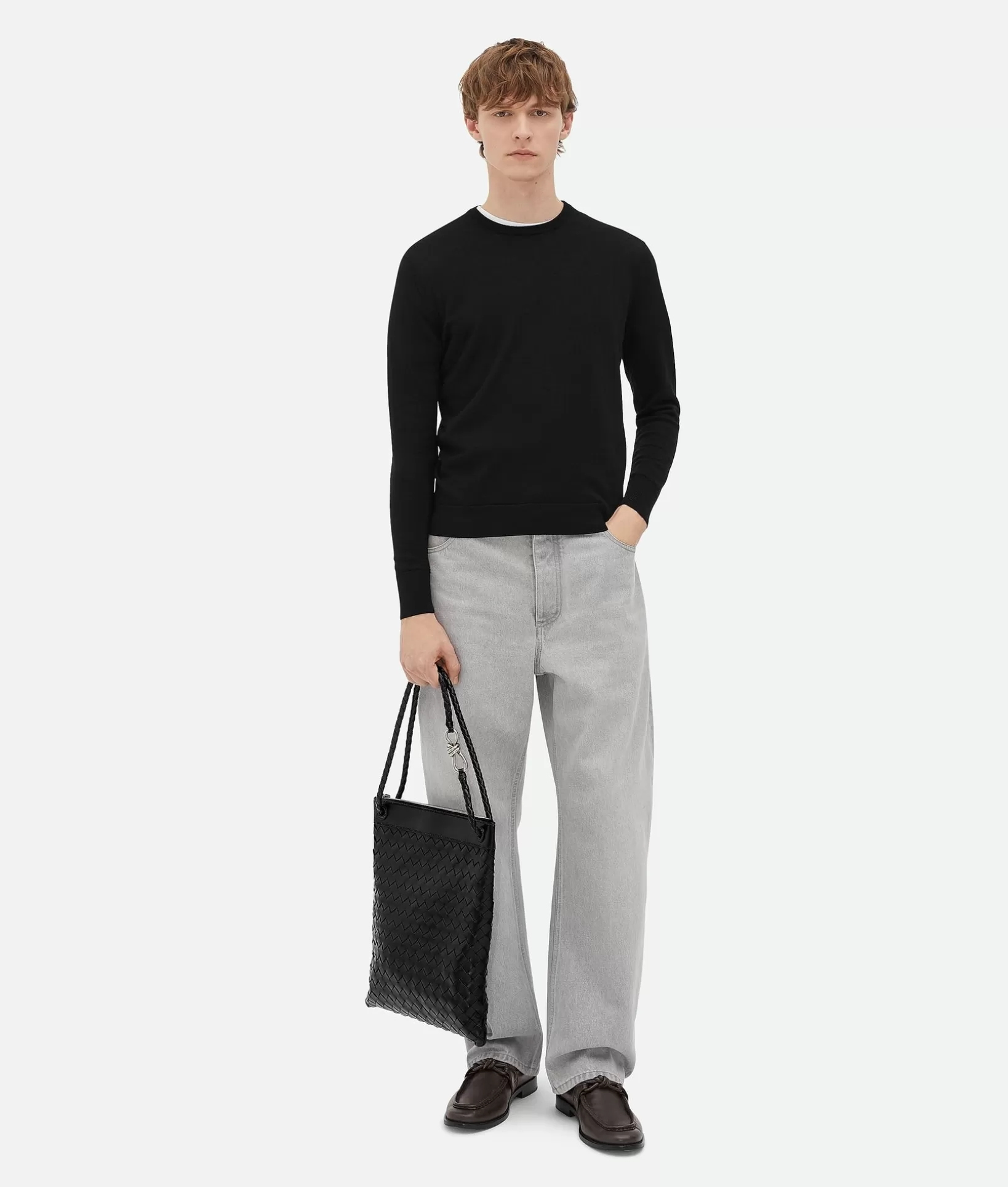 Shopper | Crossbody>Bottega Veneta Flat Andiamo Messenger Black