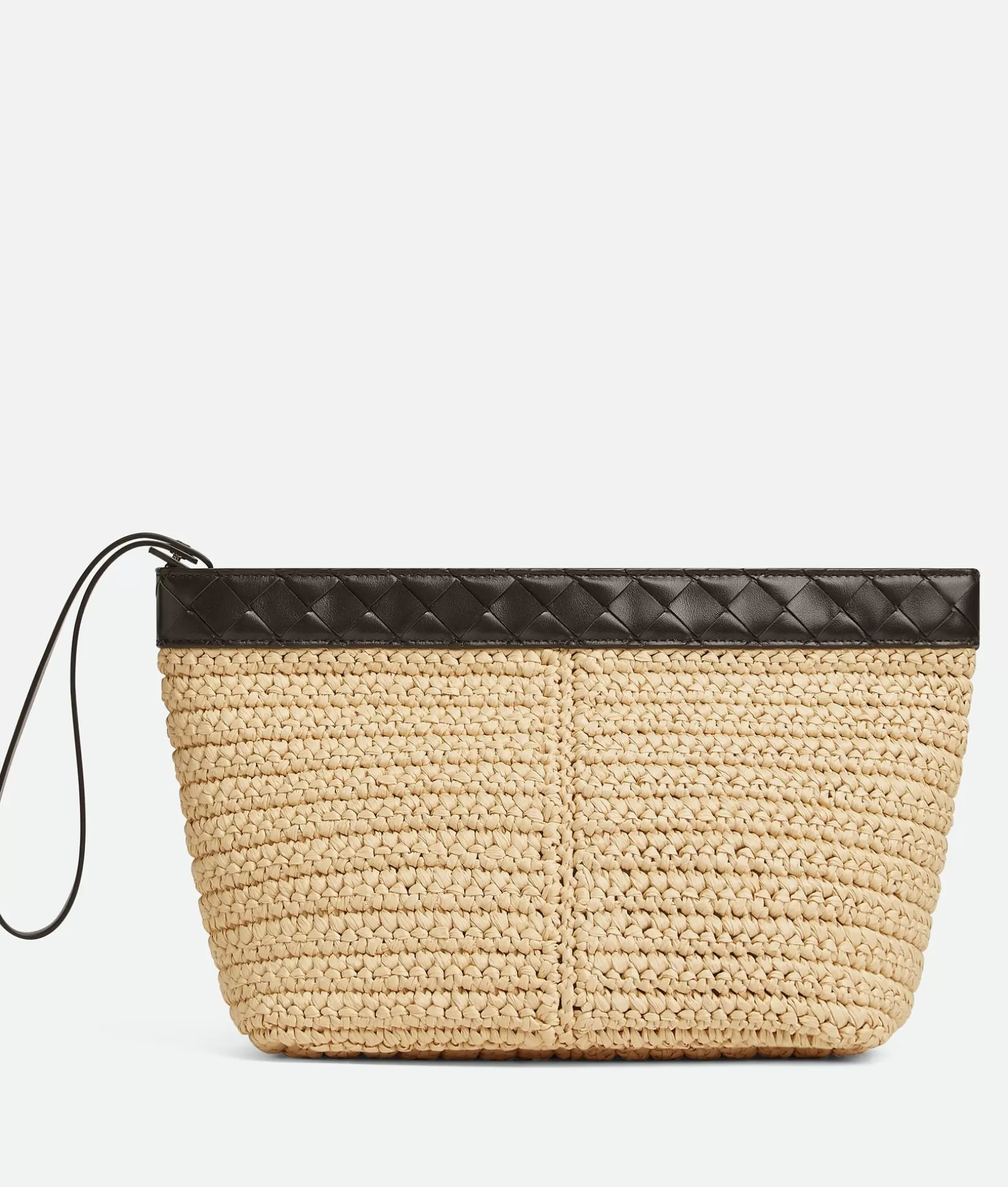 Clutch>Bottega Veneta Flip Flap Medium Prism Pouch Natural/fondant