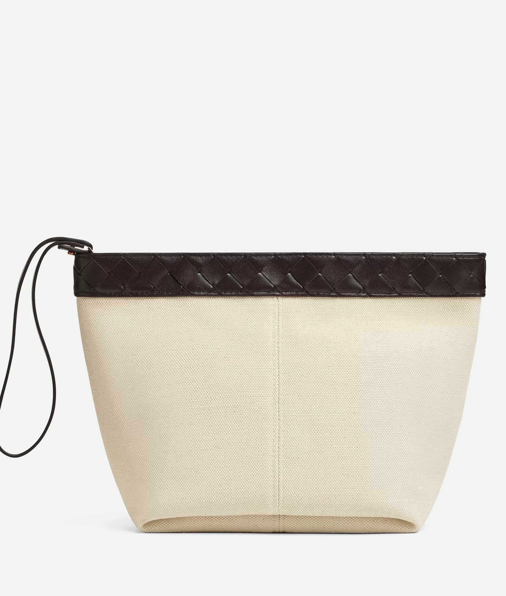 Clutch>Bottega Veneta Flip Flap Medium Prism Pouch Natural/fondant