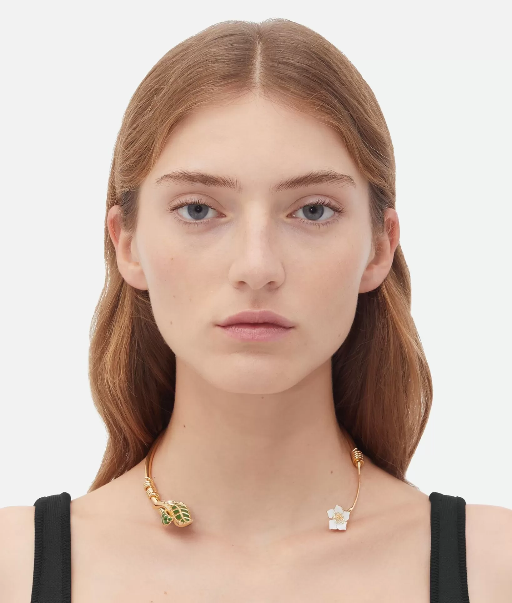 Necklaces>Bottega Veneta Flower Necklace Avocado