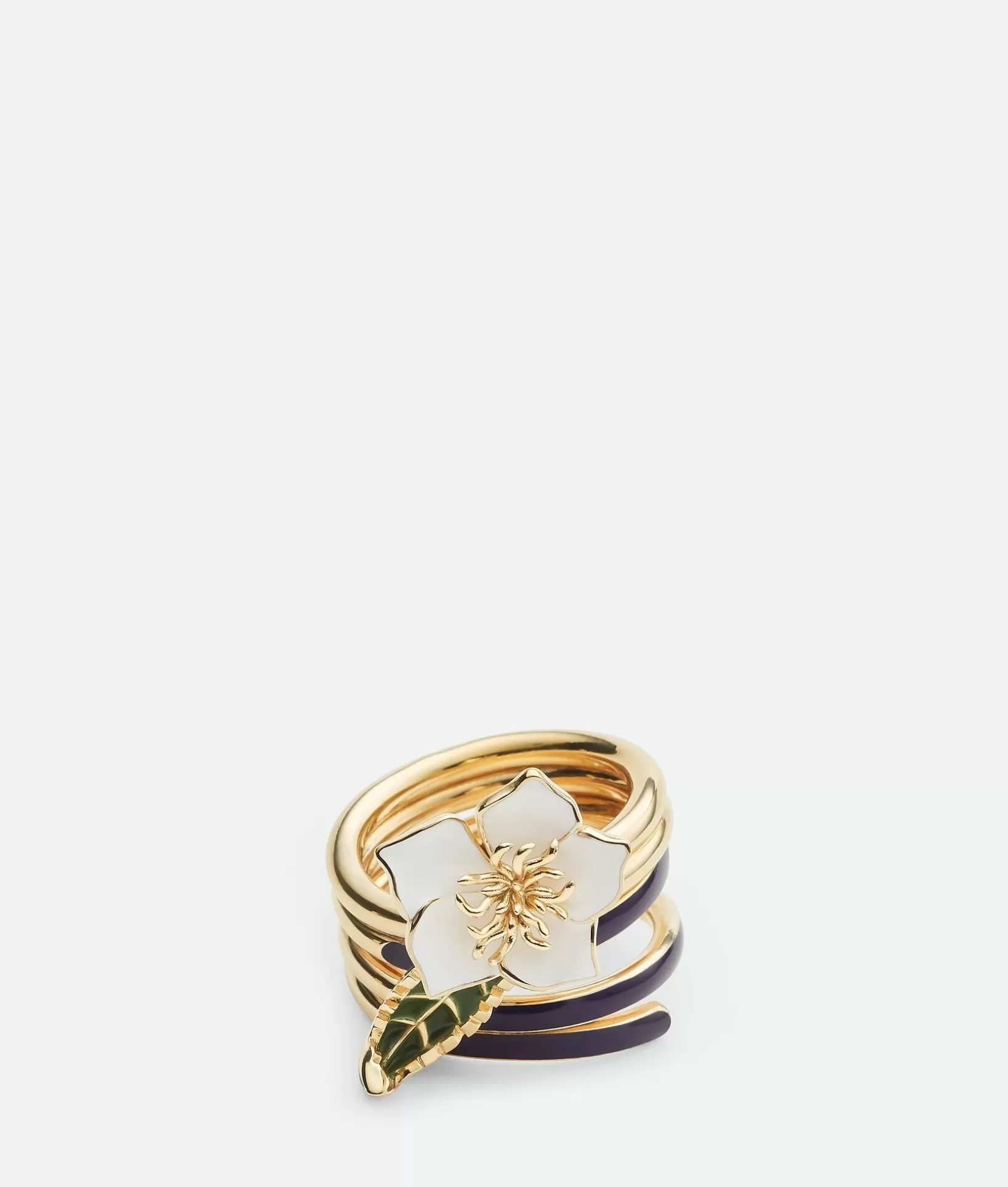 Rings>Bottega Veneta Flower Ring Wave/avocado