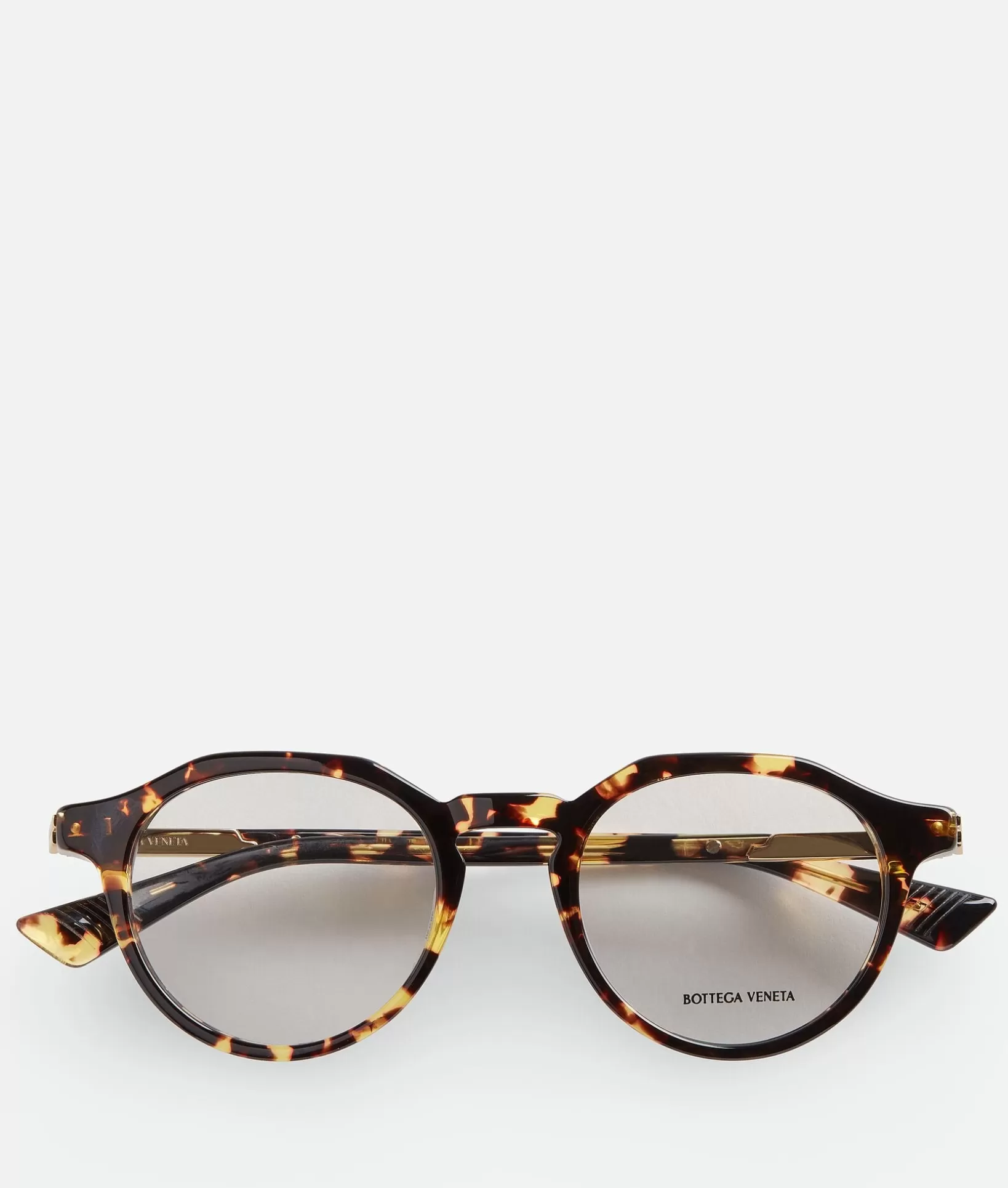 Opticals | Opticals>Bottega Veneta Forte Recycled Acetate Panthos Eyeglasses Havana/transparent