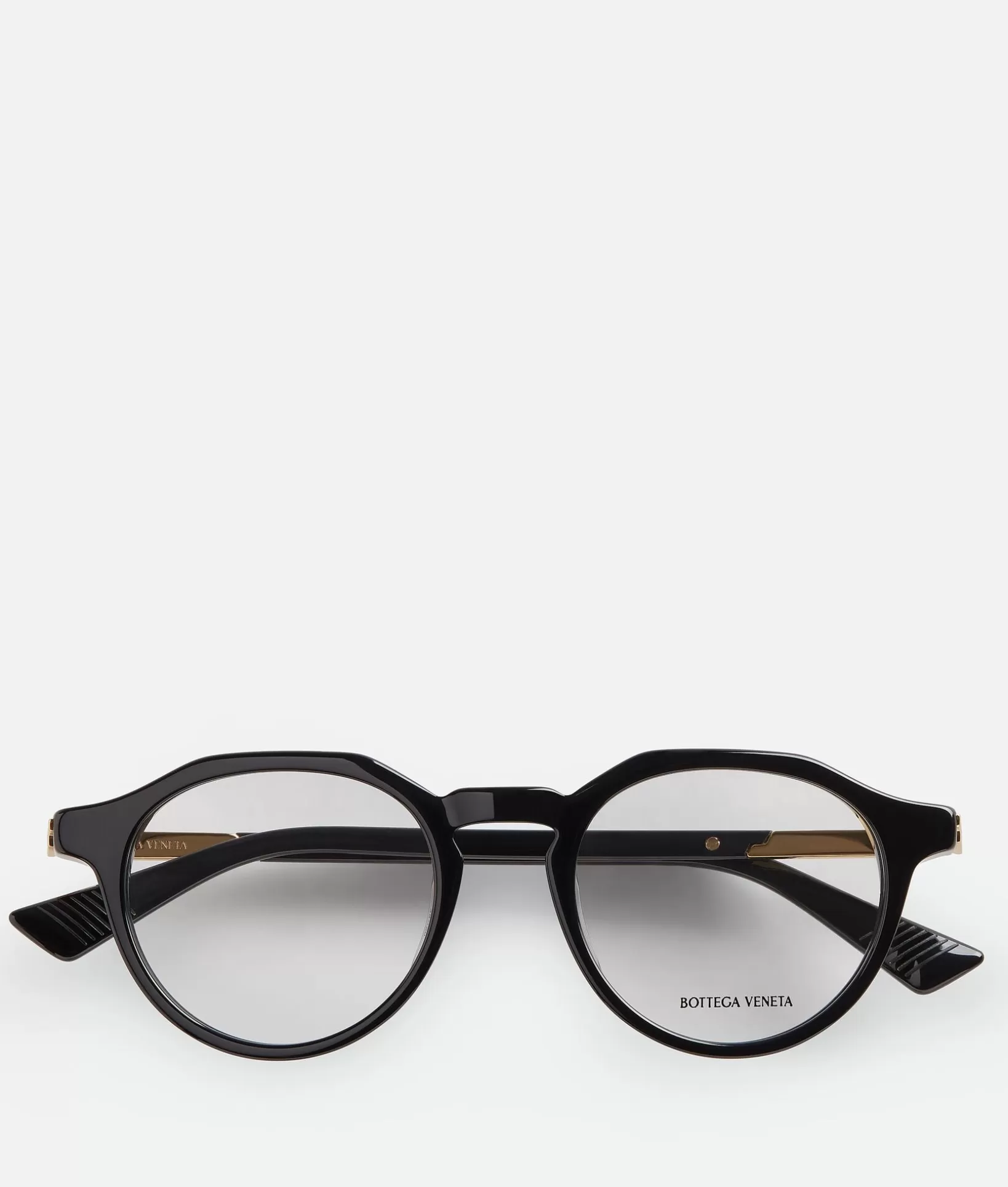 Opticals | Opticals>Bottega Veneta Forte Recycled Acetate Panthos Eyeglasses Black/transparent