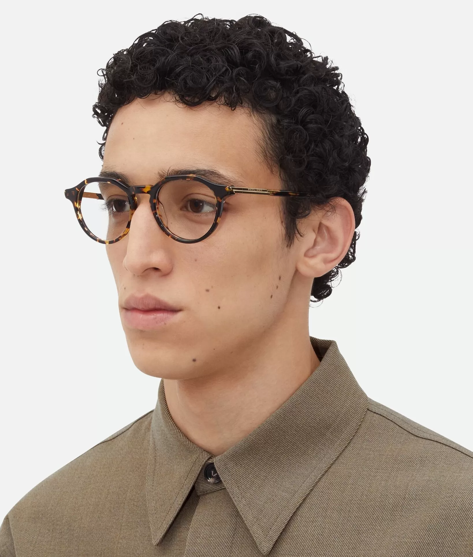 Opticals | Opticals>Bottega Veneta Forte Recycled Acetate Panthos Eyeglasses Havana/transparent