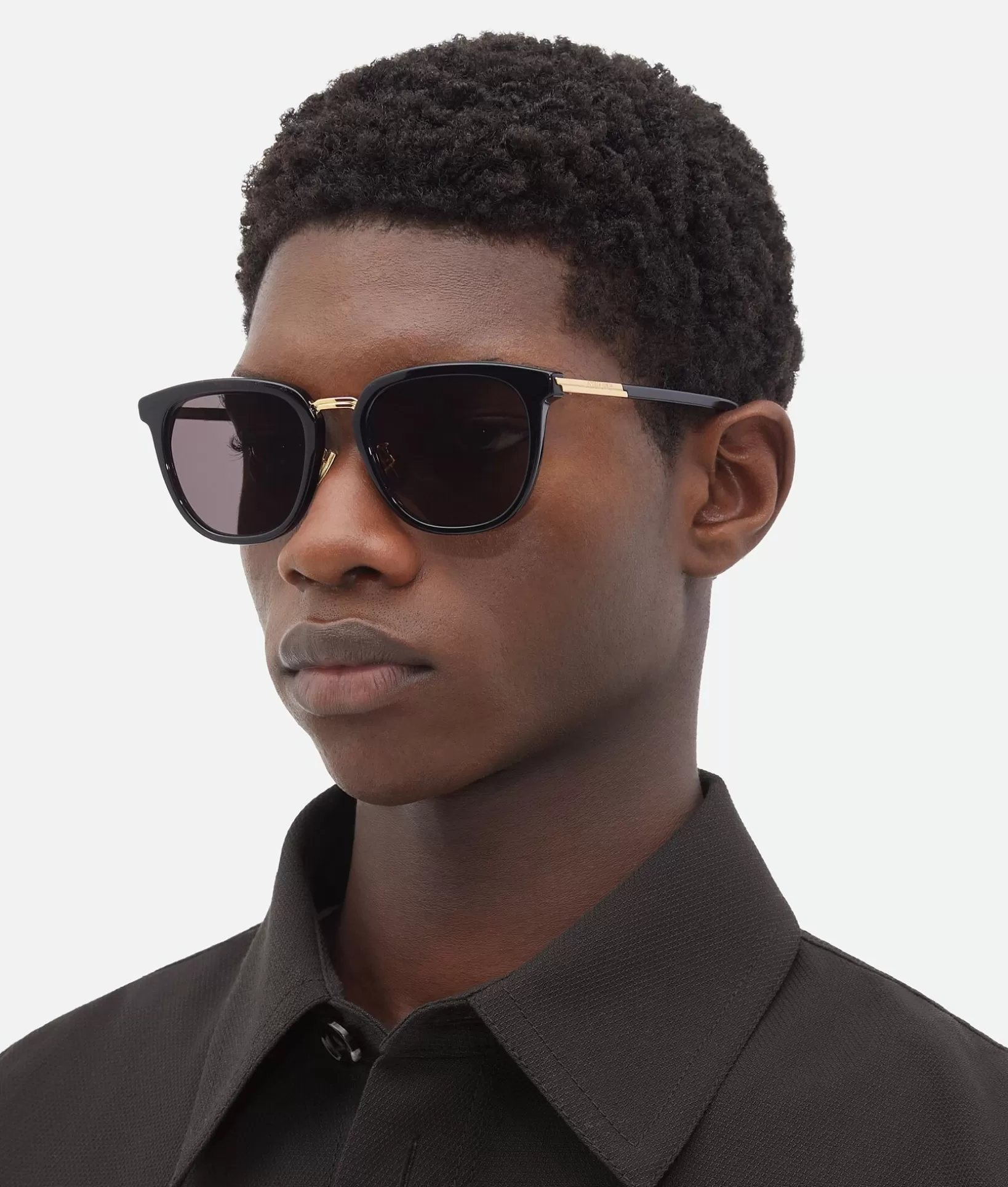 Sunglasses | Sunglasses>Bottega Veneta Forte Square Sunglasses Black/grey