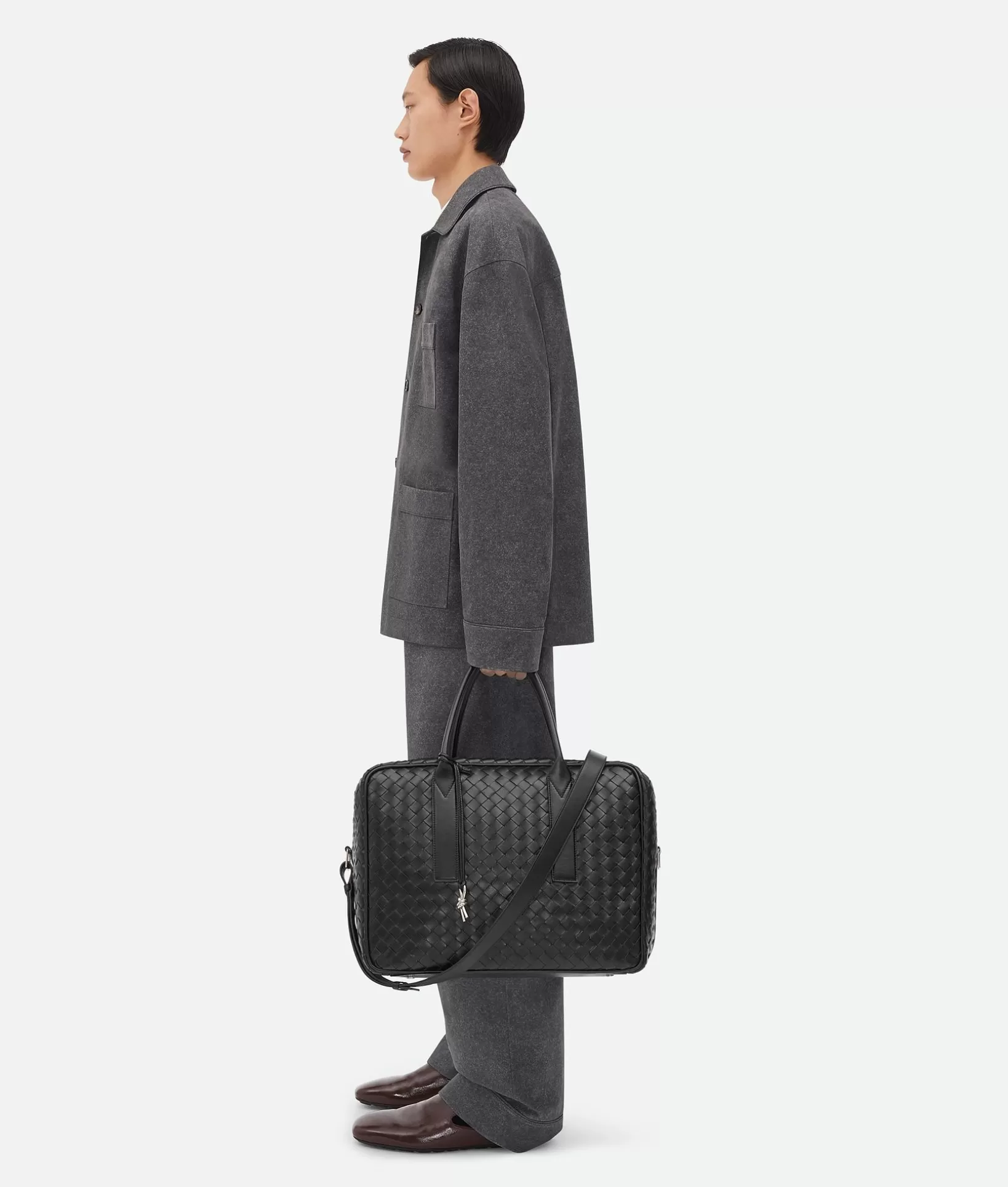 Travel Bags>Bottega Veneta Getaway Medium Weekender Black