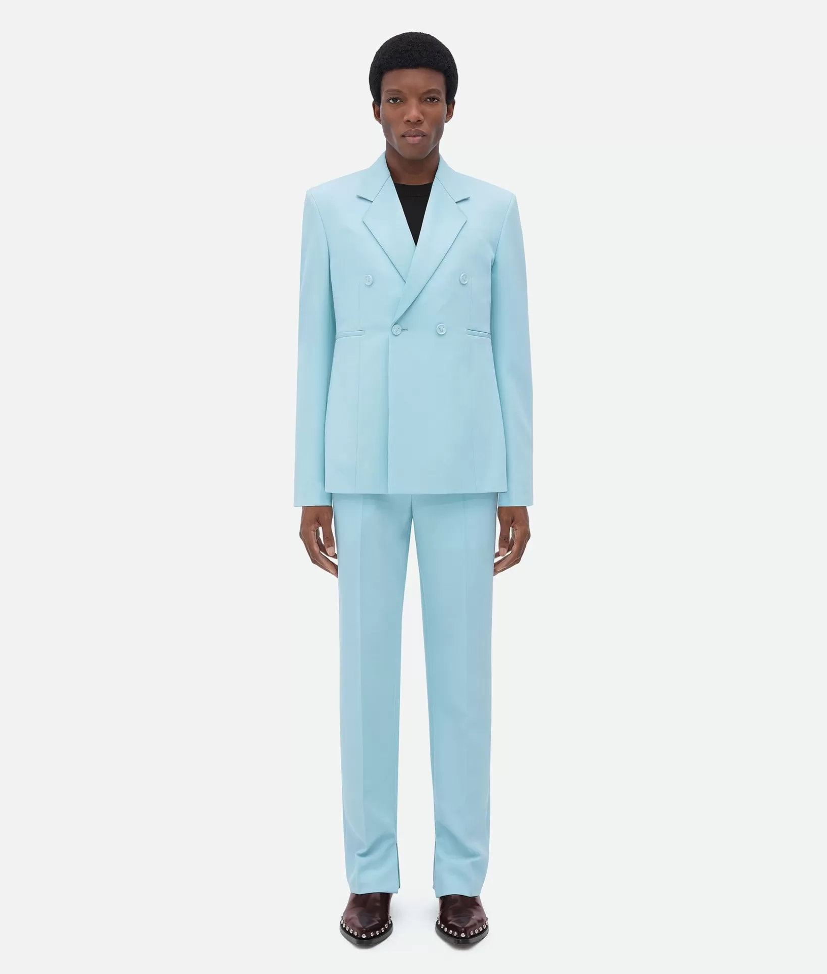 Jackets>Bottega Veneta Grain De Poudre Tuxedo Jacket Pale blue