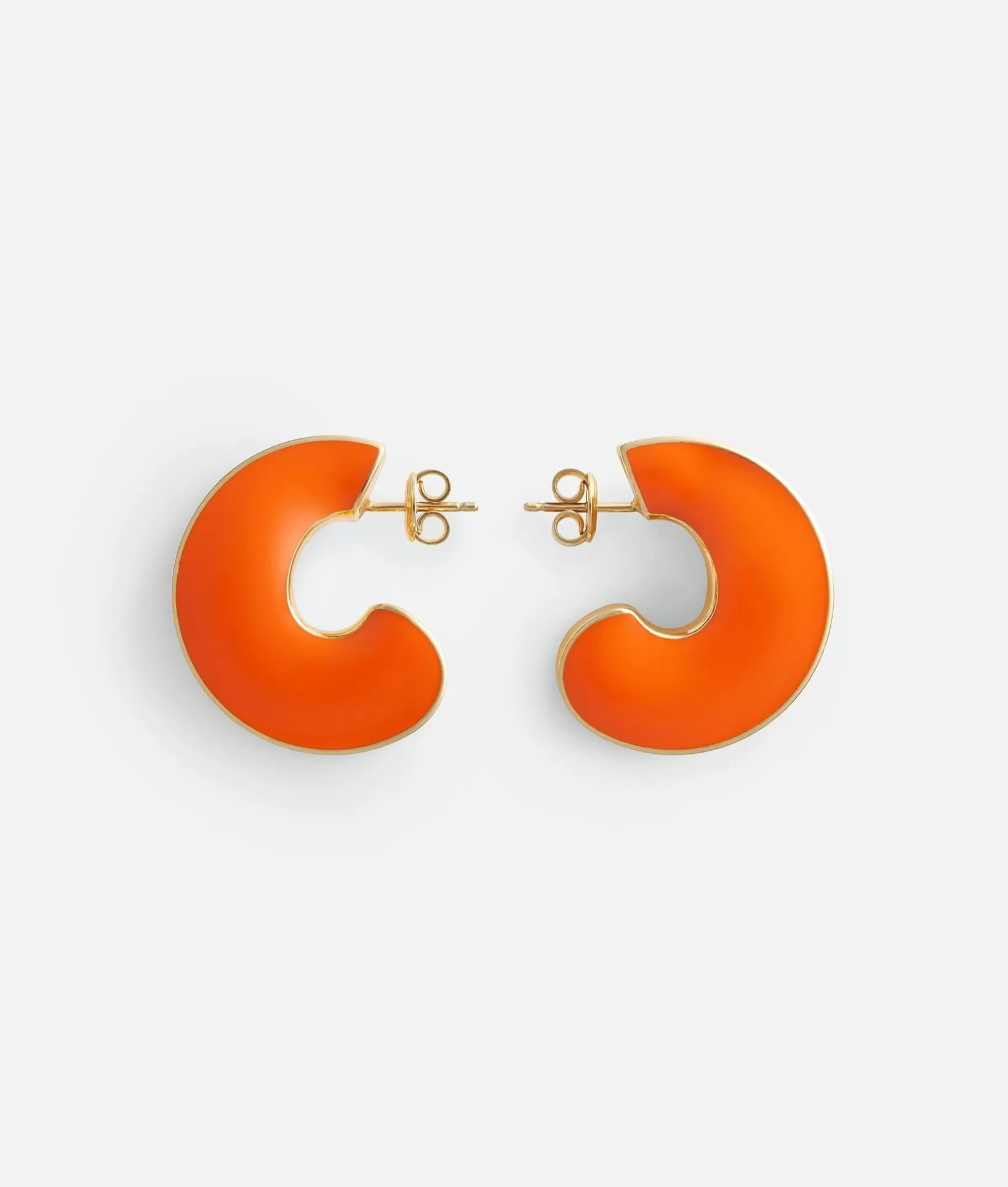 Earrings>Bottega Veneta H Beam Large Earrings Bright orange