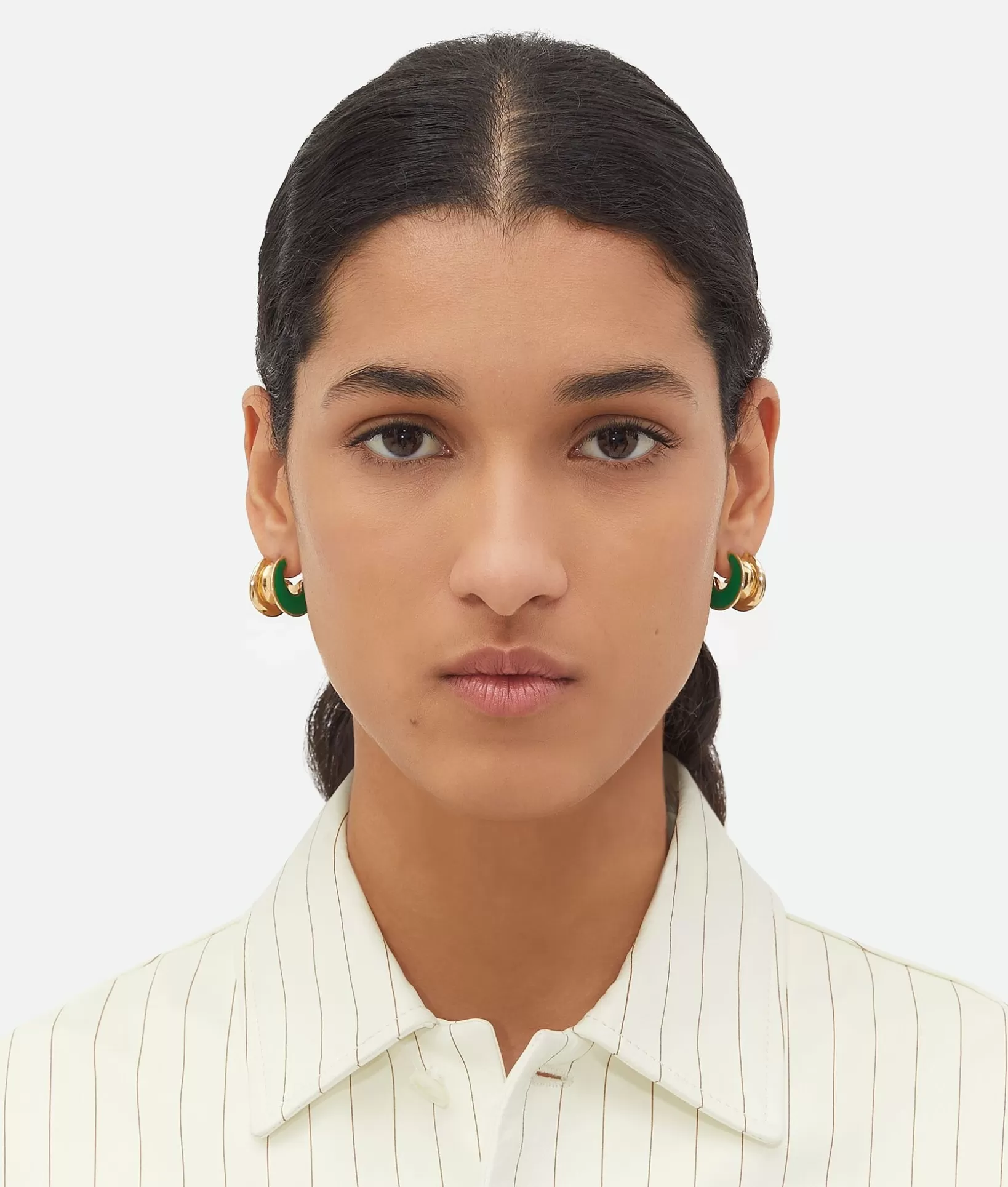 Earrings>Bottega Veneta H Beam Small Earrings Parakeet