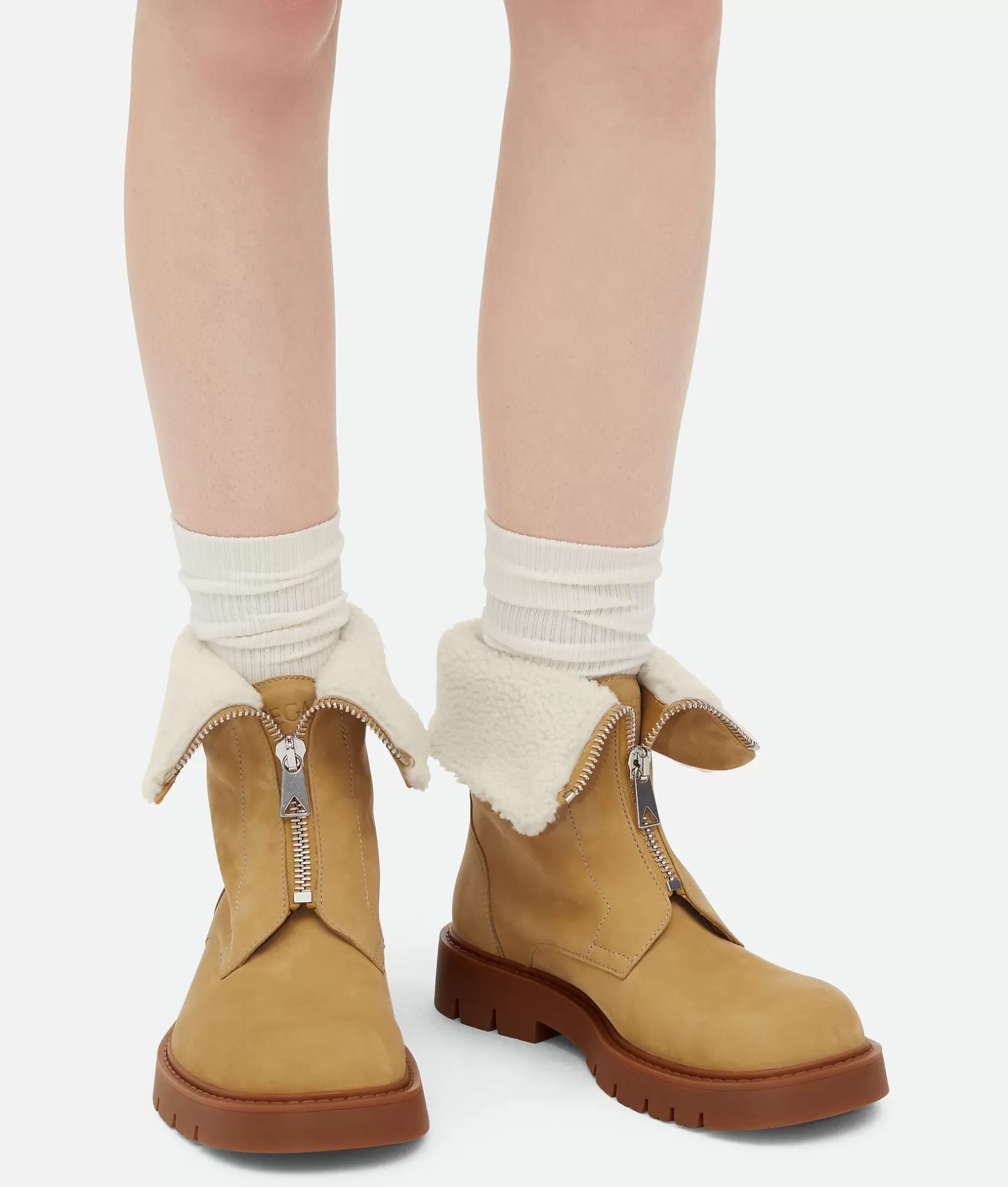 Boots>Bottega Veneta Haddock Ankle Boot Ochre/popcorn