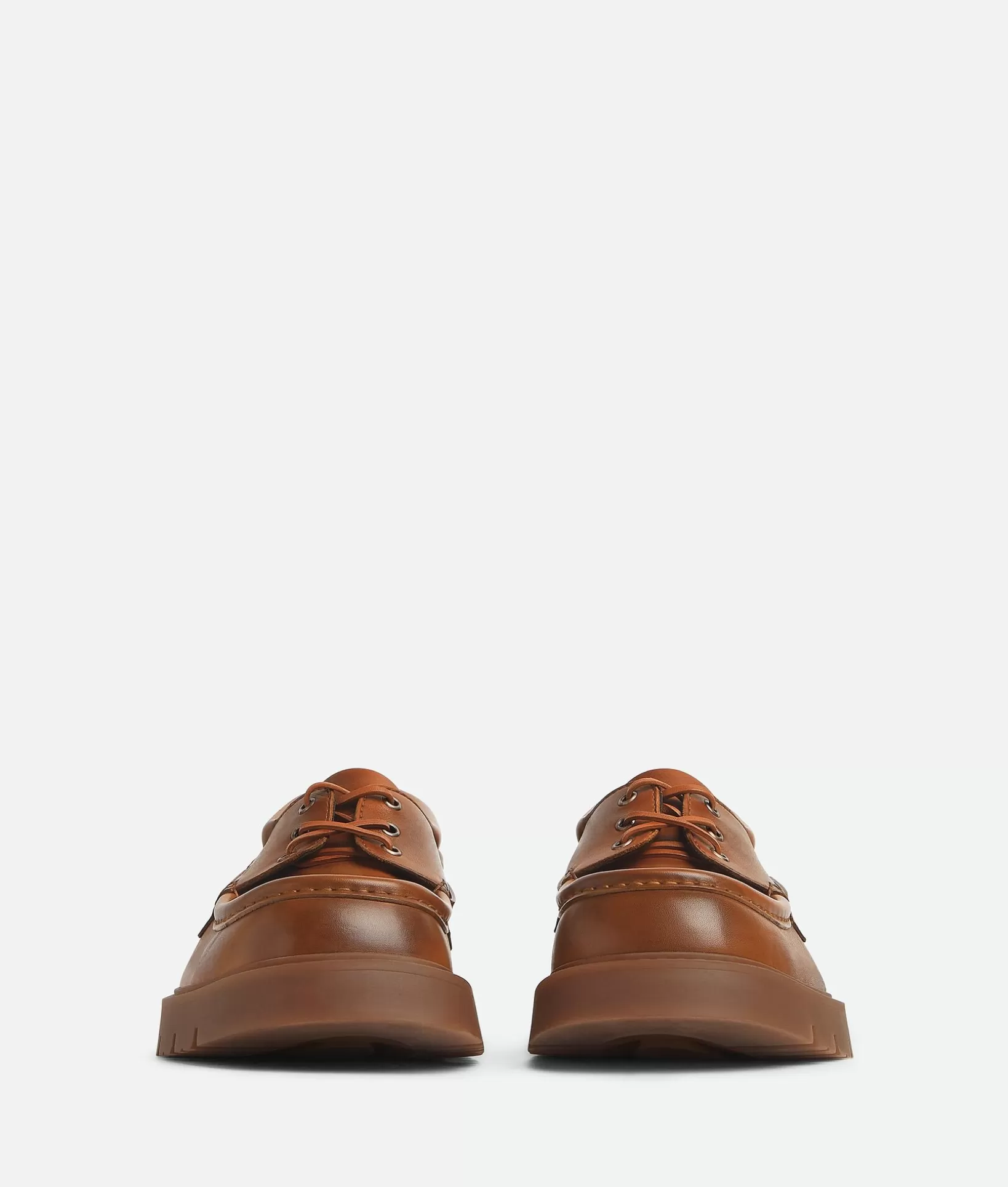 Loafers>Bottega Veneta Haddock Boat Shoe Light wood