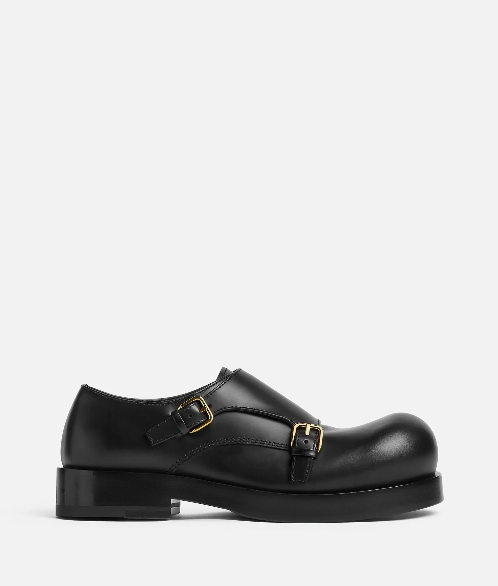 Flats>Bottega Veneta Helium Monk Strap Black