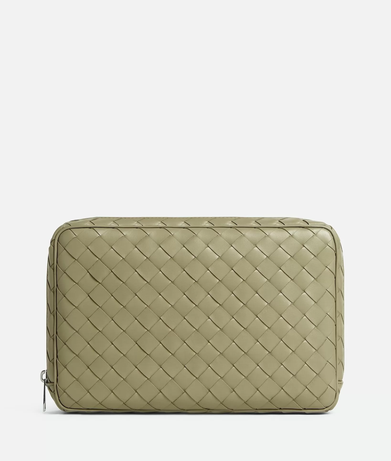 Pouches And Travel Accessories | Pouches And Travel Accessories>Bottega Veneta Intrecciato Large Zipped Organizing Pouch Travertine