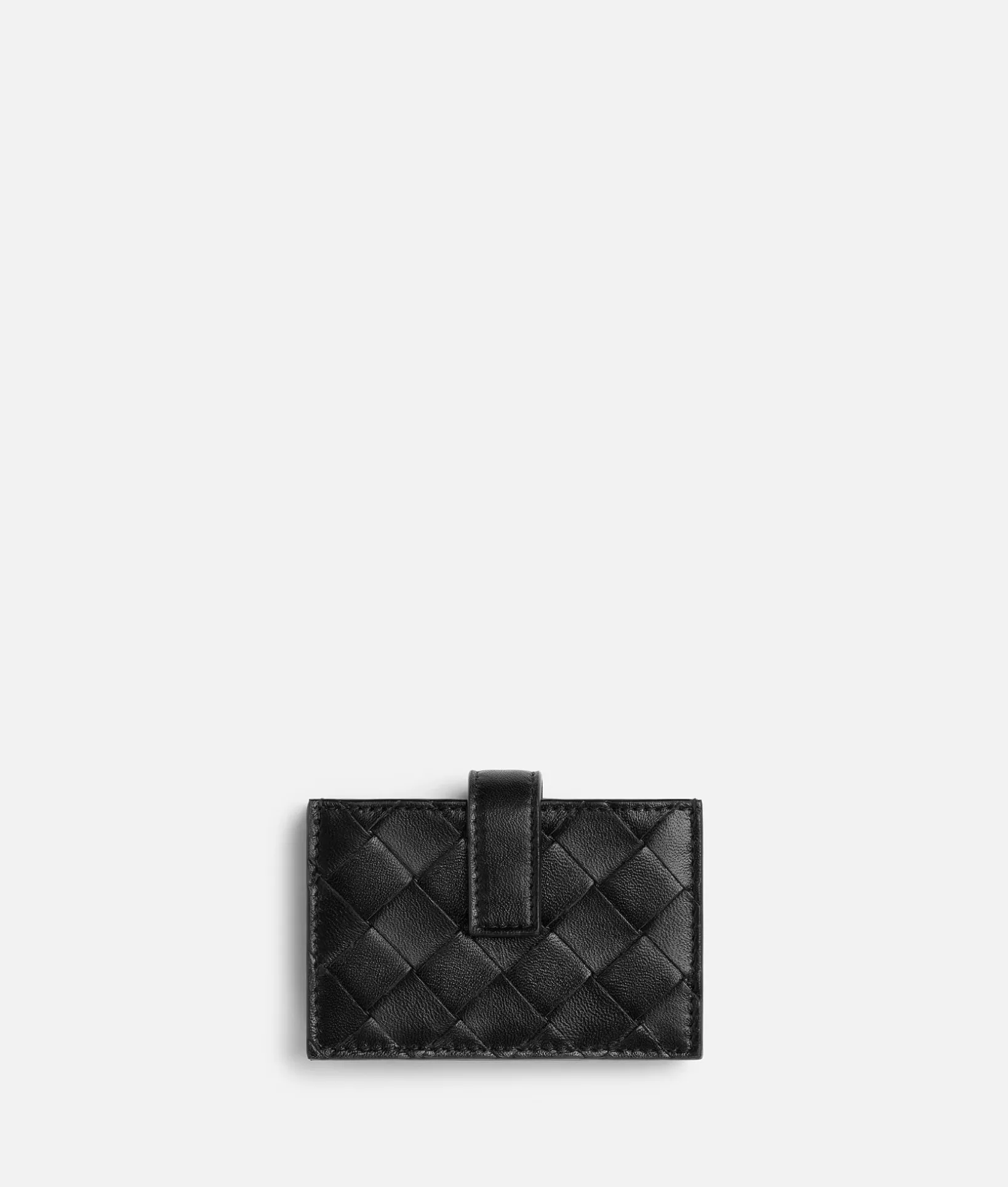 Card Cases>Bottega Veneta Intrecciato Accordion Card Holder Black