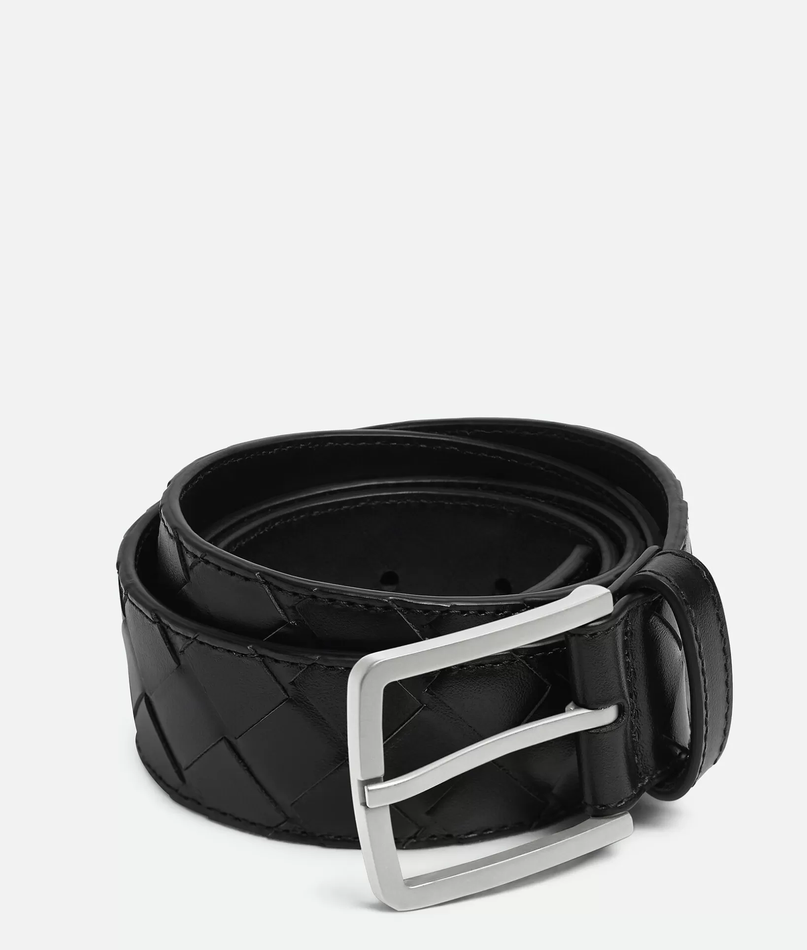 Belts>Bottega Veneta Intrecciato Belt Black