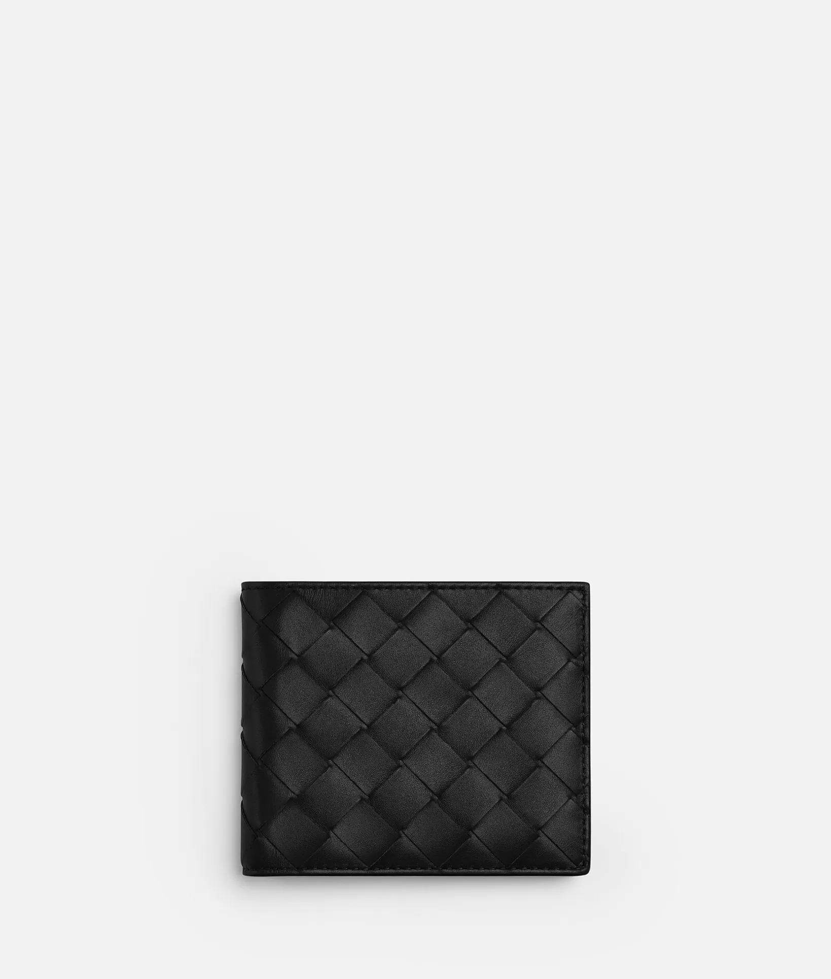 Small Wallets>Bottega Veneta Intrecciato Bi-Fold Wallet Black