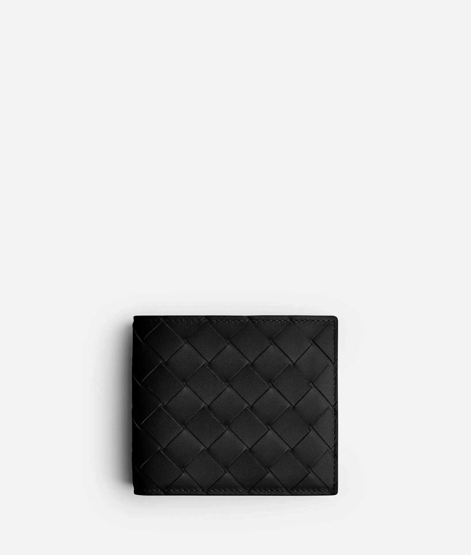 Small Wallets>Bottega Veneta Intrecciato Bi-Fold Wallet With Coin Purse Black