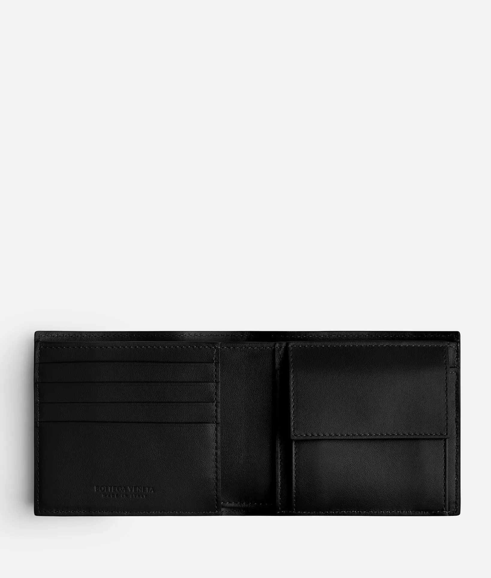 Small Wallets>Bottega Veneta Intrecciato Bi-Fold Wallet With Coin Purse Black