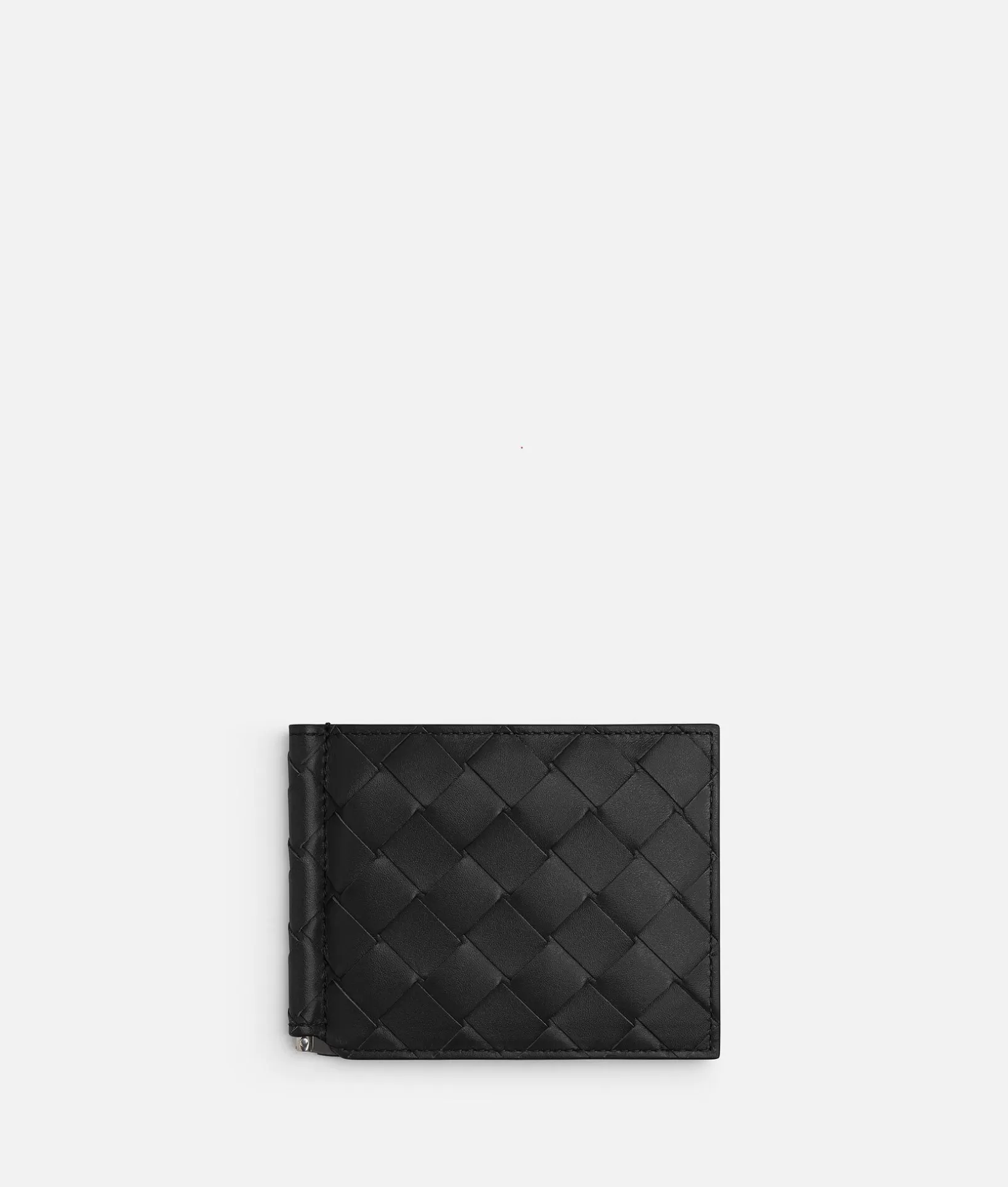 Small Wallets>Bottega Veneta Intrecciato Bill Clip Wallet Black