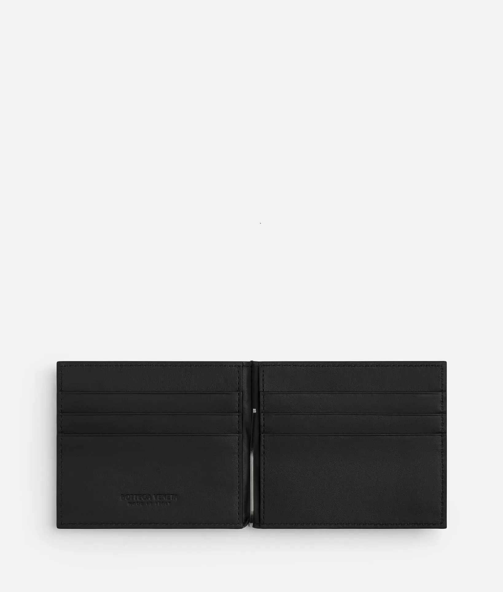 Small Wallets>Bottega Veneta Intrecciato Bill Clip Wallet Black