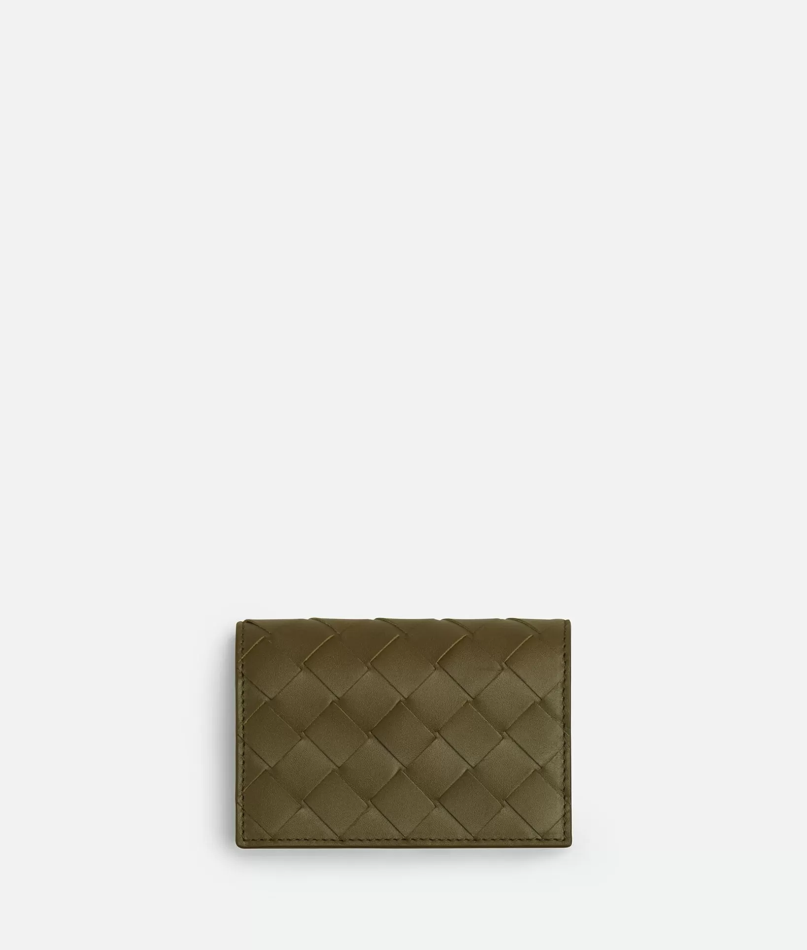 Card Cases>Bottega Veneta Intrecciato Business Card Case Mud