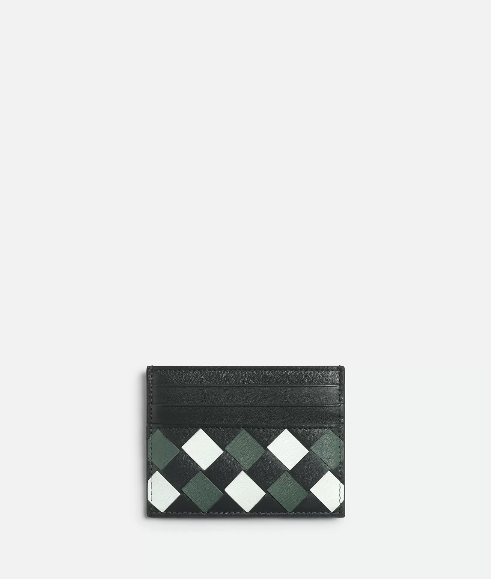 Card Cases>Bottega Veneta Intrecciato Credit Card Case Ardoise / Glacier / Aloe