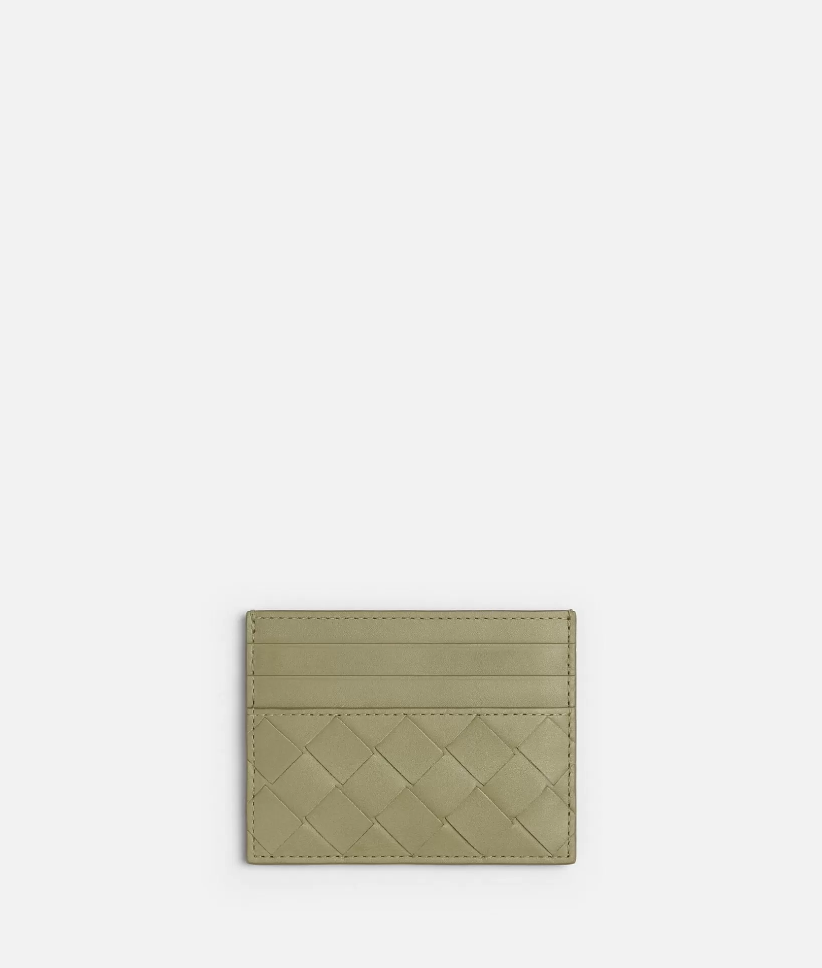 Card Cases>Bottega Veneta Intrecciato Credit Card Case Travertine