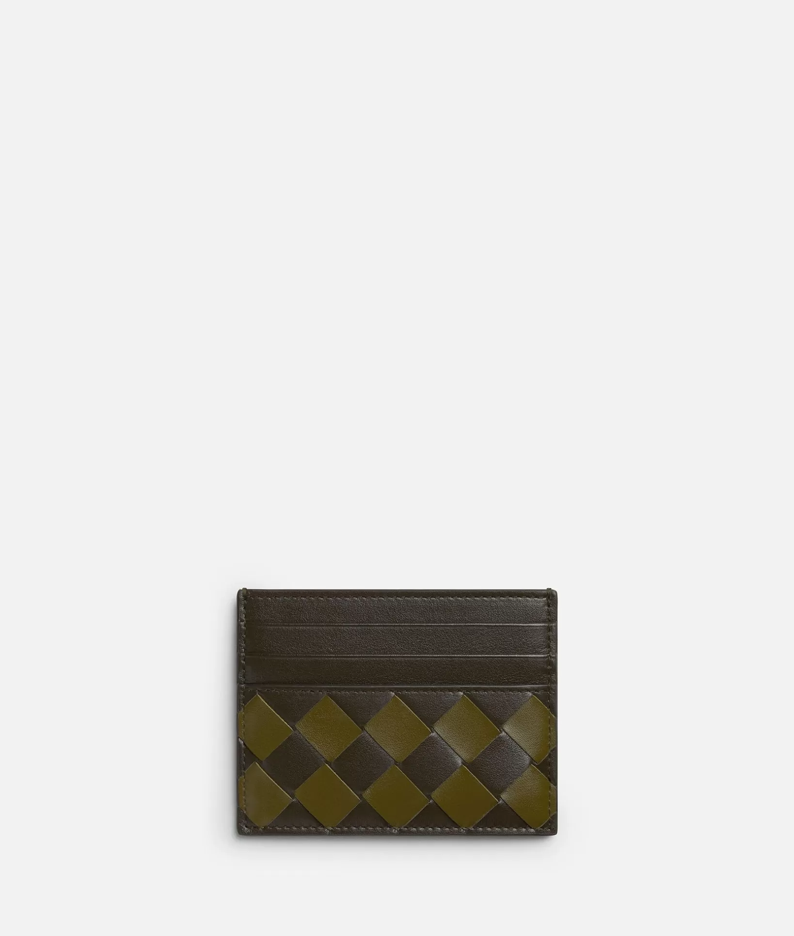 Card Cases>Bottega Veneta Intrecciato Credit Card Case Kaki/olive oil