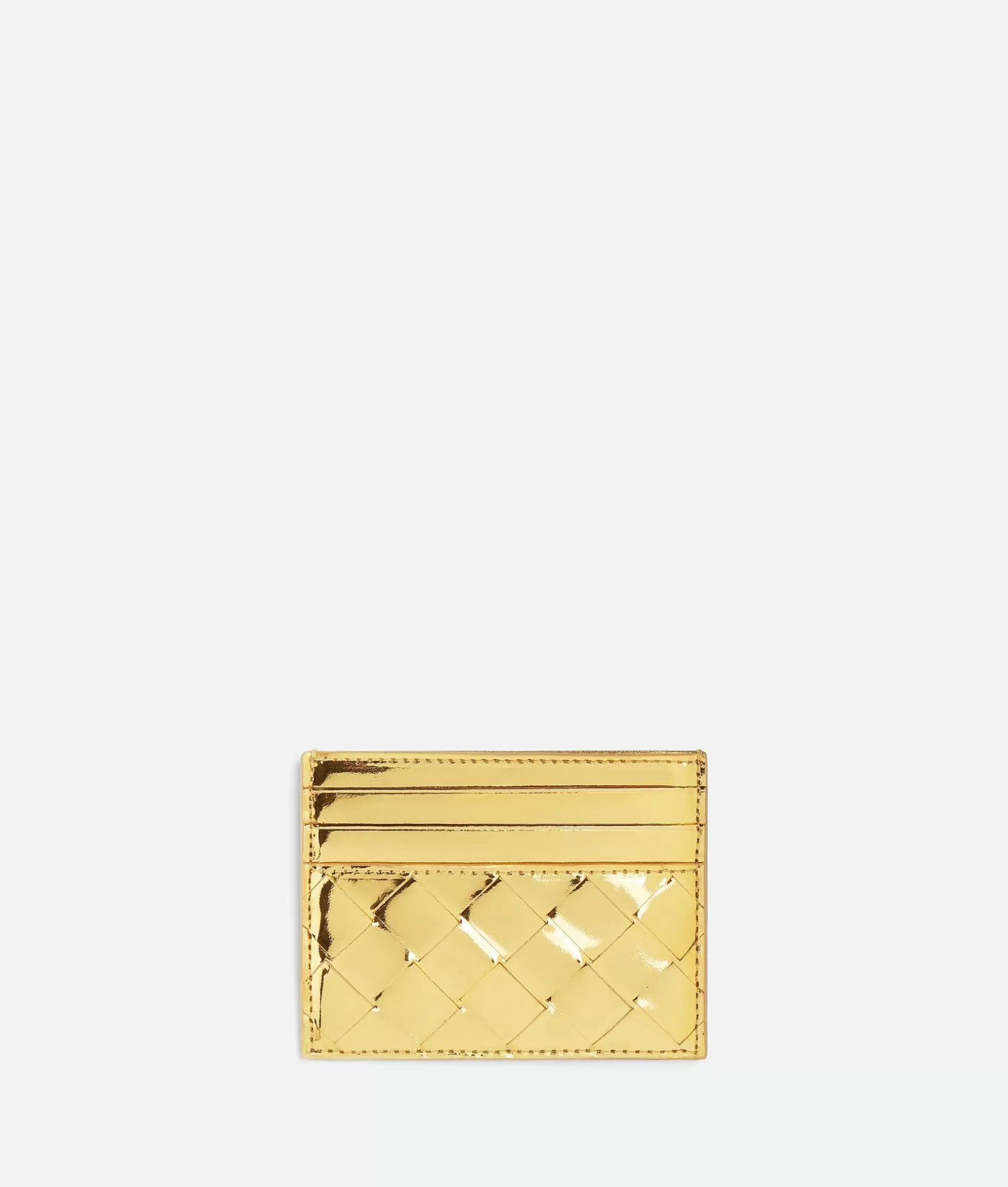 Card Cases>Bottega Veneta Intrecciato Credit Card Case Gold