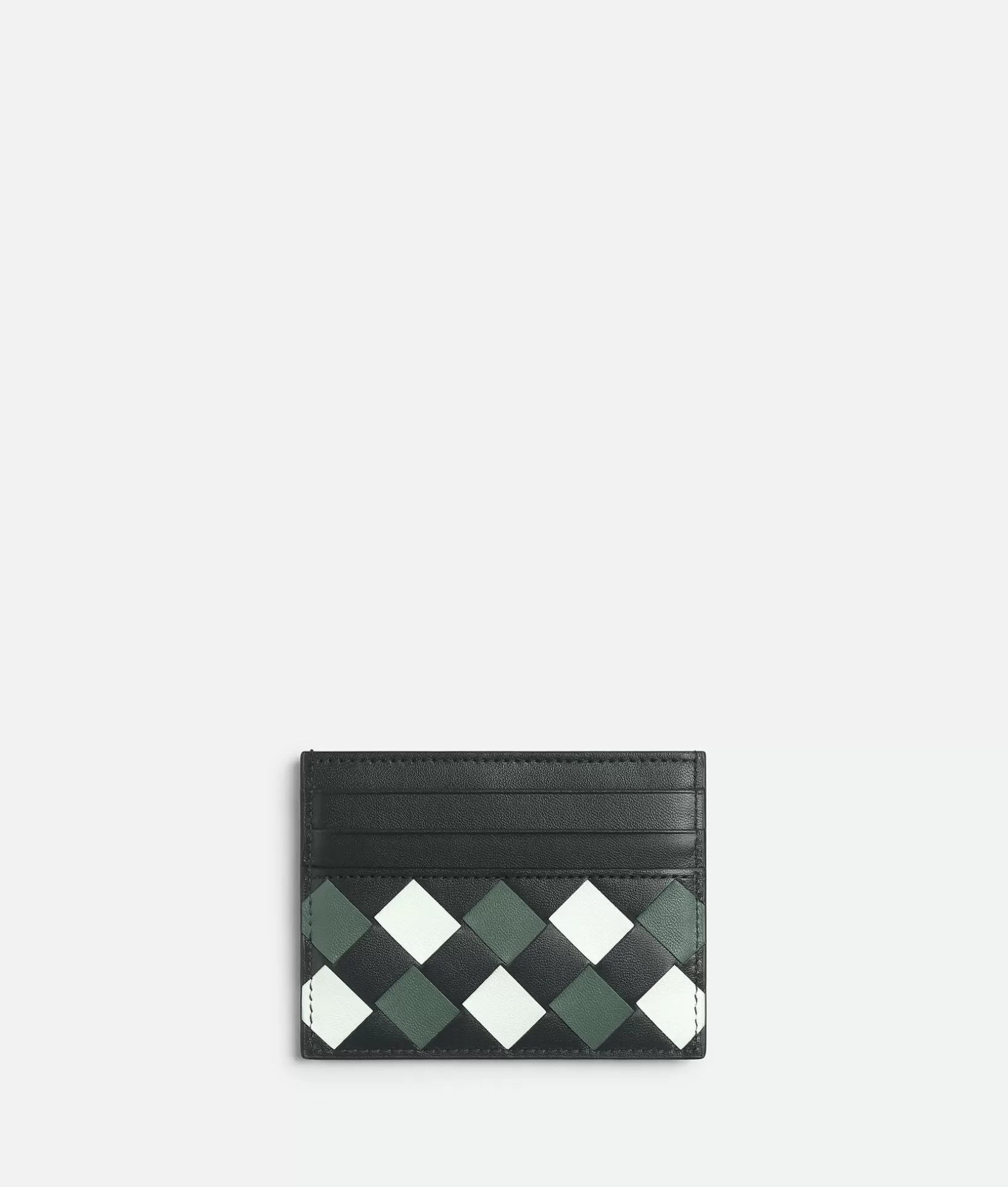 Card Cases>Bottega Veneta Intrecciato Credit Card Case Ardoise / Glacier / Aloe