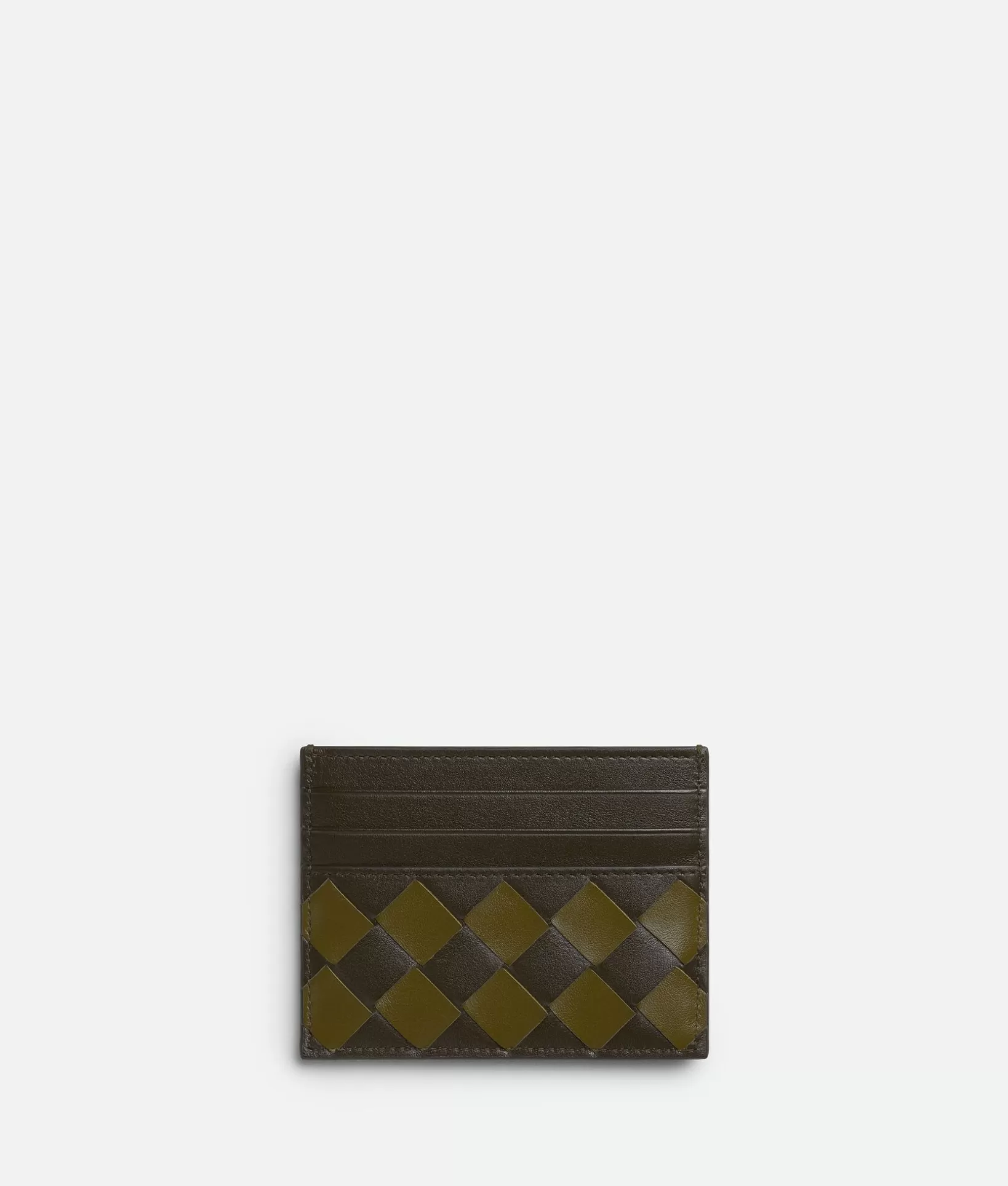 Card Cases>Bottega Veneta Intrecciato Credit Card Case Kaki/olive oil