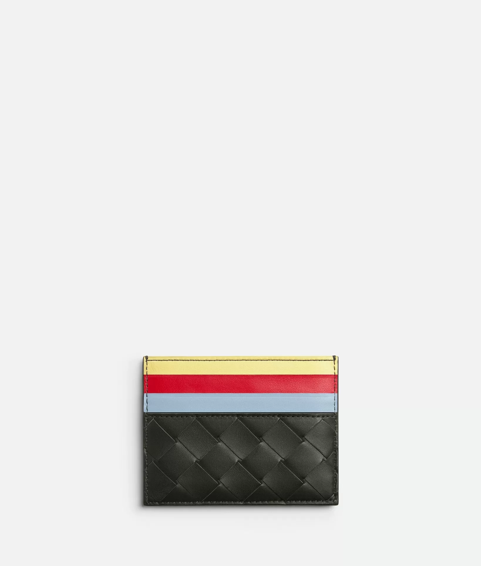 Card Cases>Bottega Veneta Intrecciato Credit Card Case Dark green/ice/deep red/pineapple