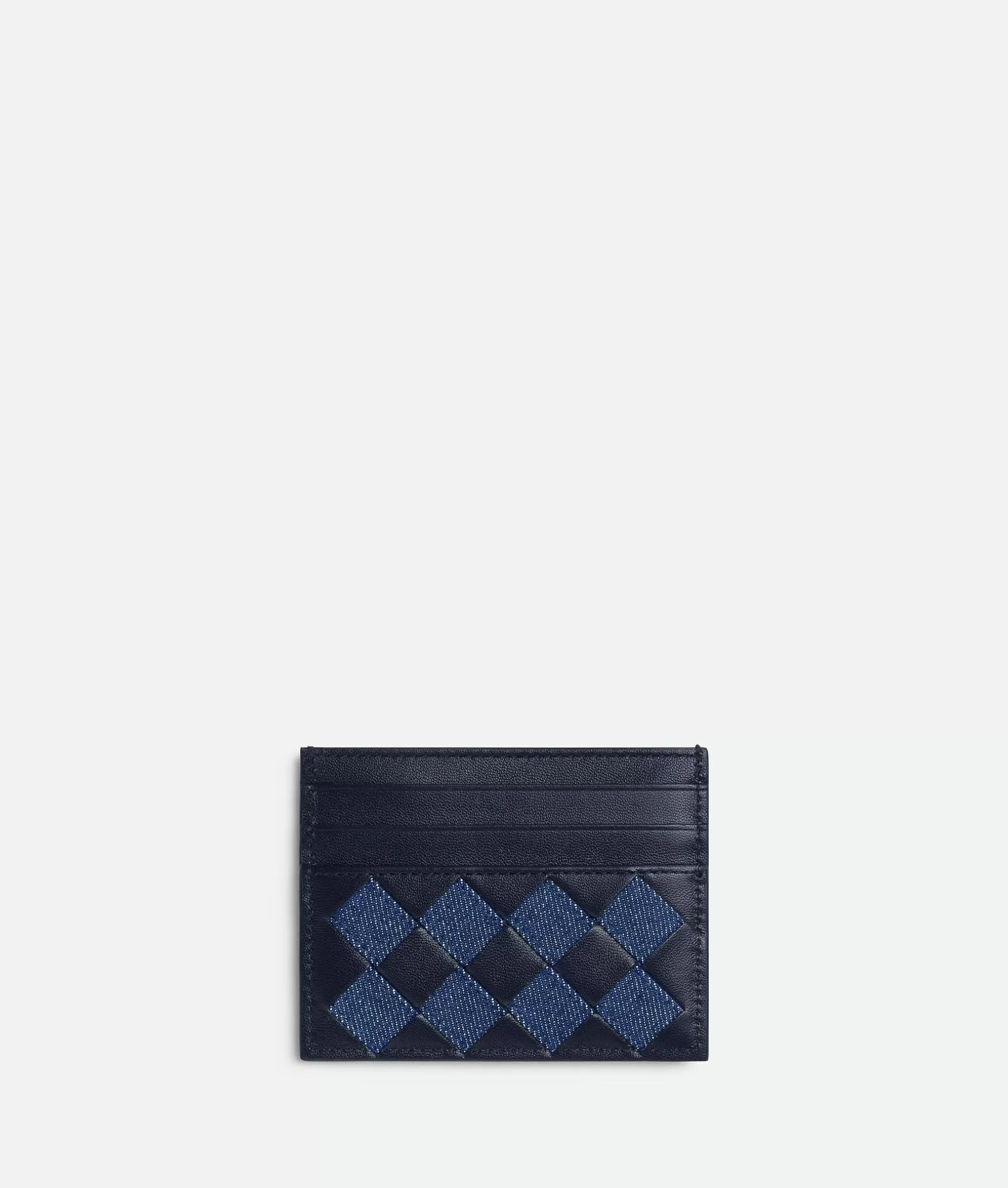 Card Cases>Bottega Veneta Intrecciato Credit Card Case Abyss / Indigo