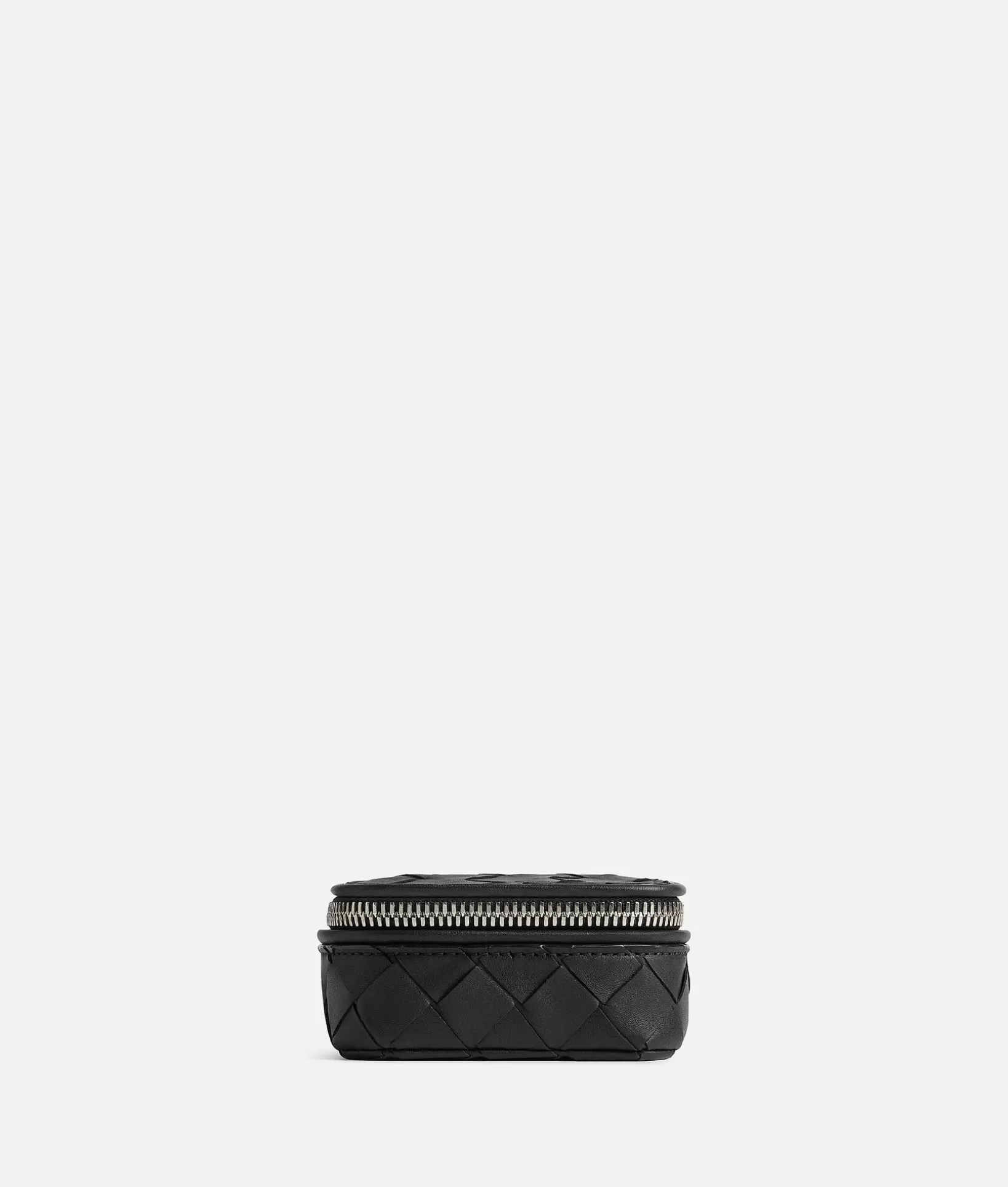 Pouches And Travel Accessories>Bottega Veneta Intrecciato Cufflinks Case Black