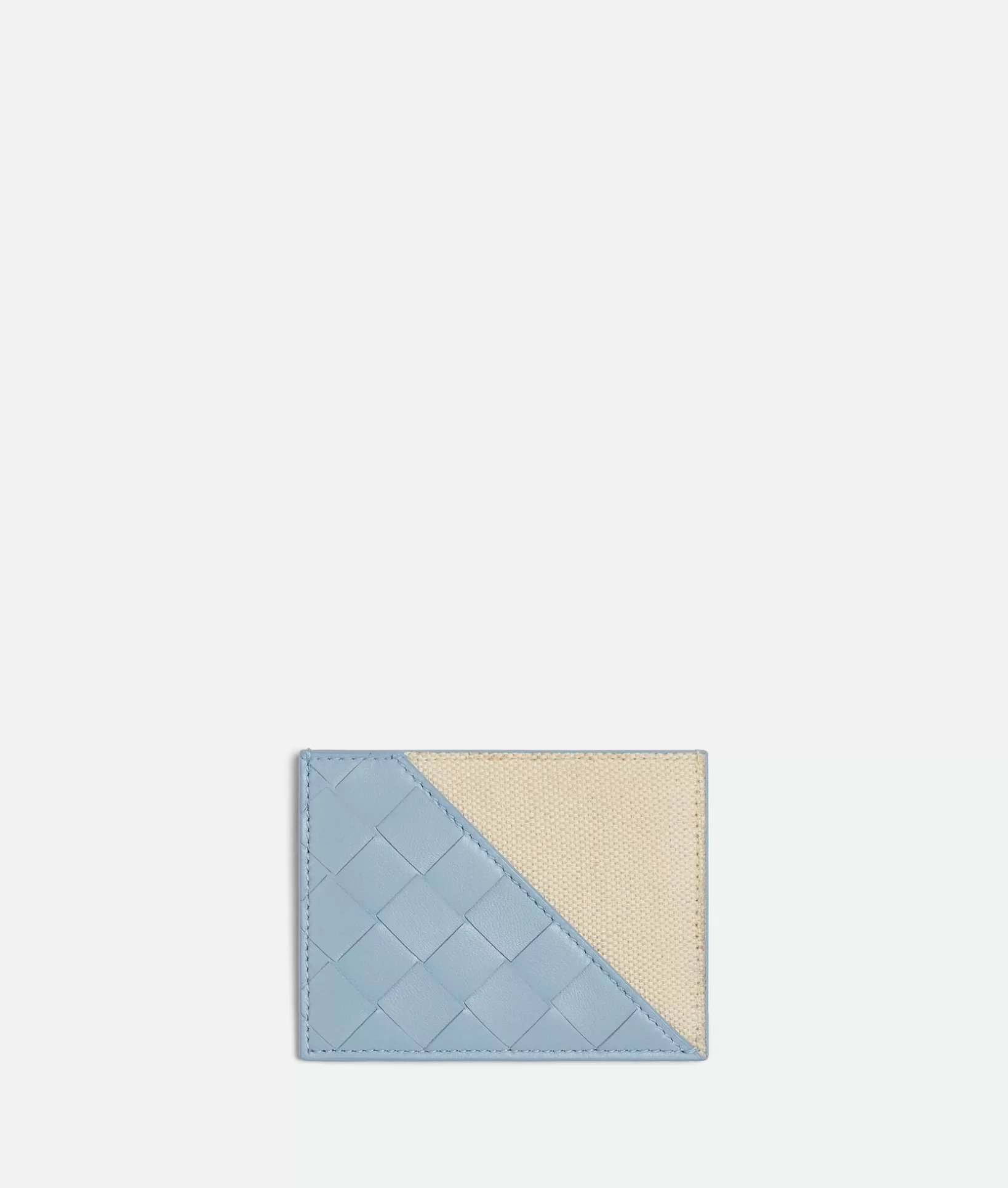 Card Cases>Bottega Veneta Intrecciato Diagonal Credit Card Case Ice/natural