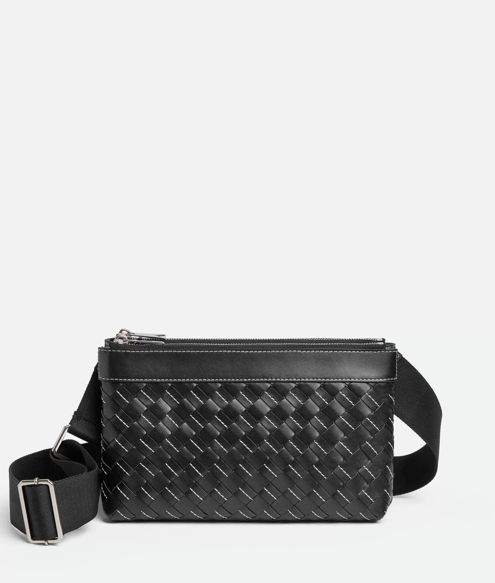 Crossbody>Bottega Veneta Intrecciato Duo Bag Black / Natural