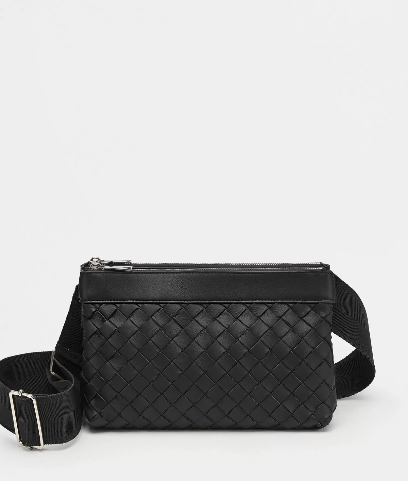 Crossbody>Bottega Veneta Intrecciato Duo Bag Black