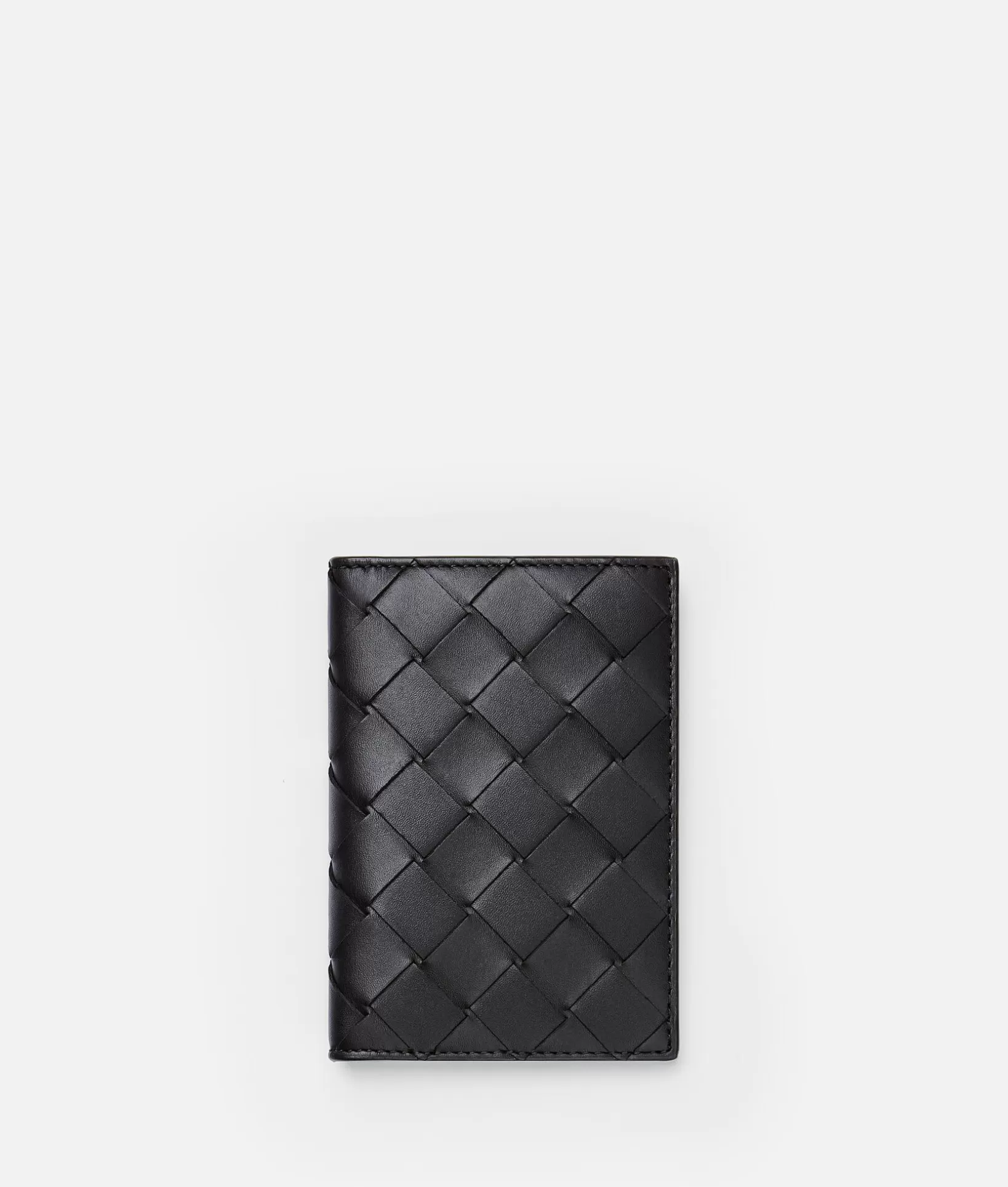 Card Cases>Bottega Veneta Intrecciato Flap Card Case Black