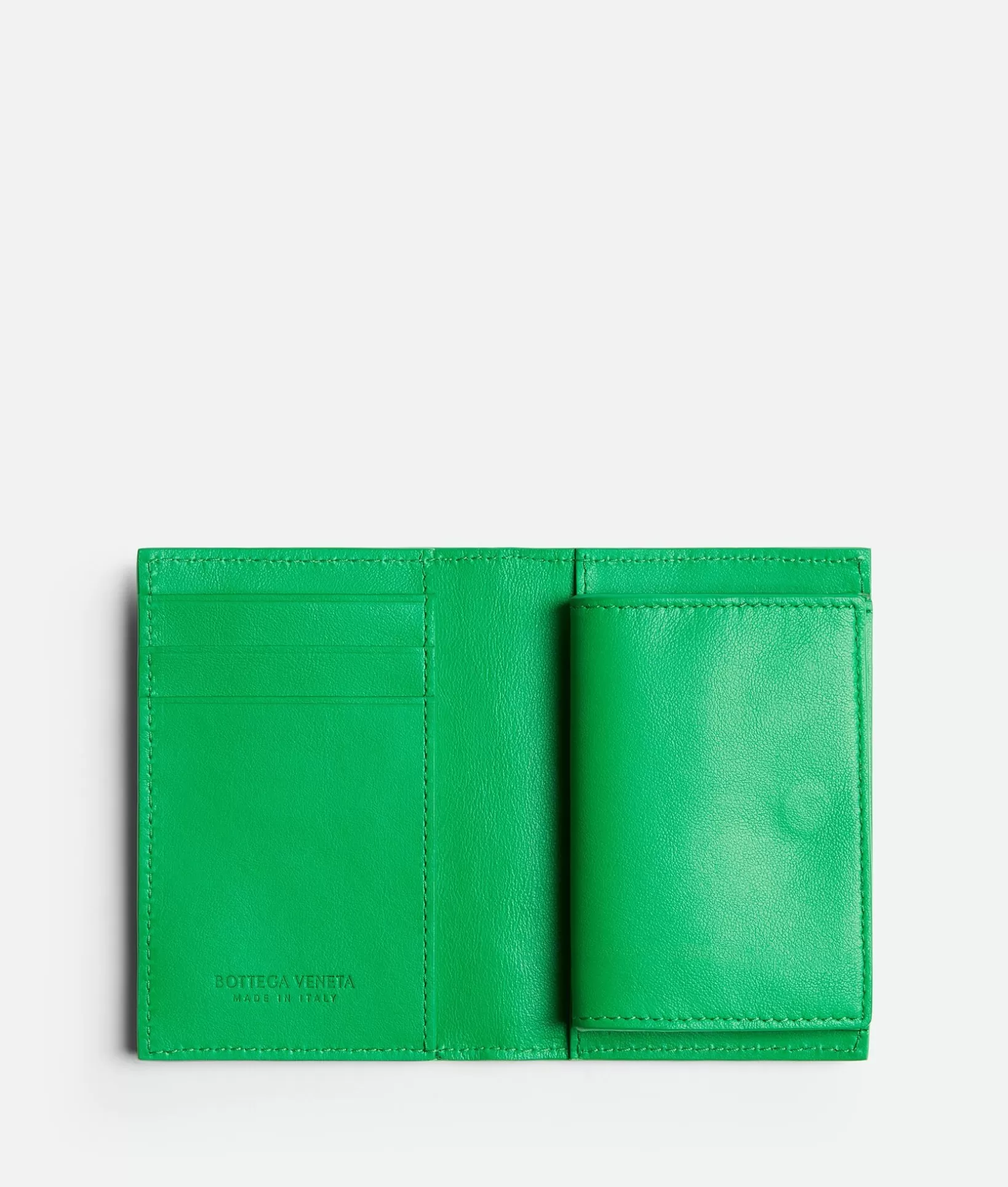 Card Cases>Bottega Veneta Intrecciato Flap Card Case Parakeet